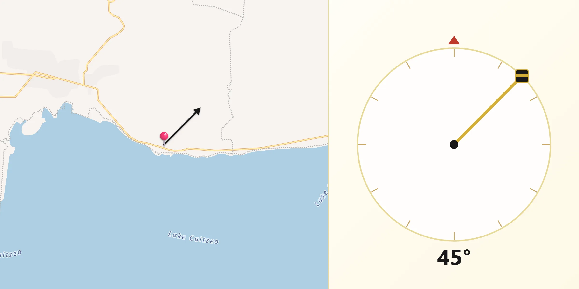 Dirección de la Qibla desde Capacho