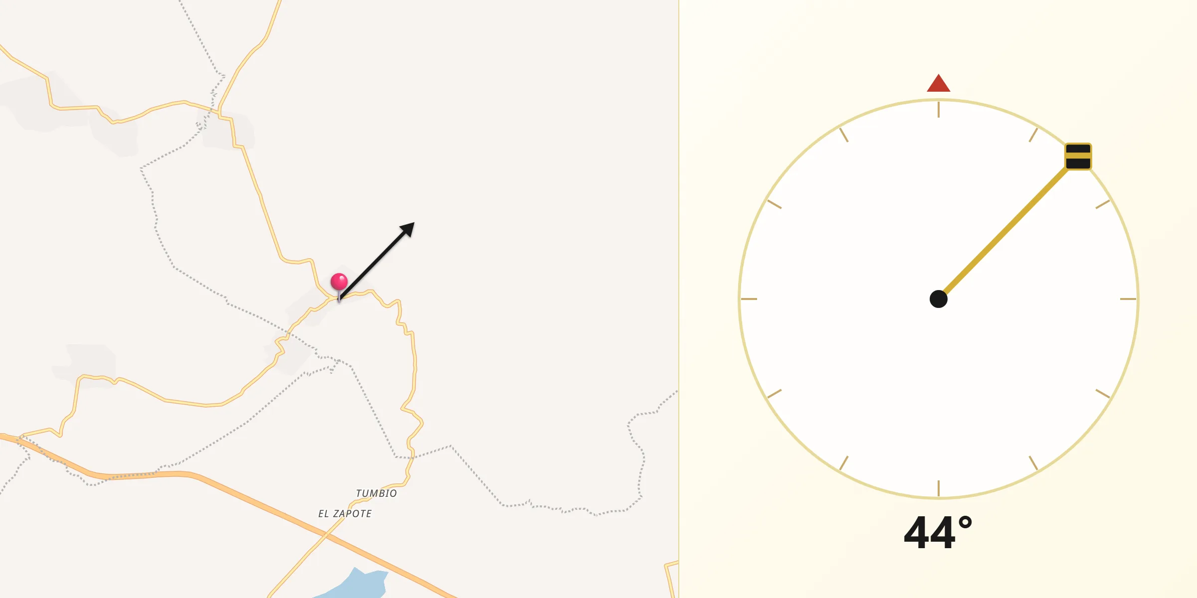 Dirección de la Qibla desde San Lorenzo