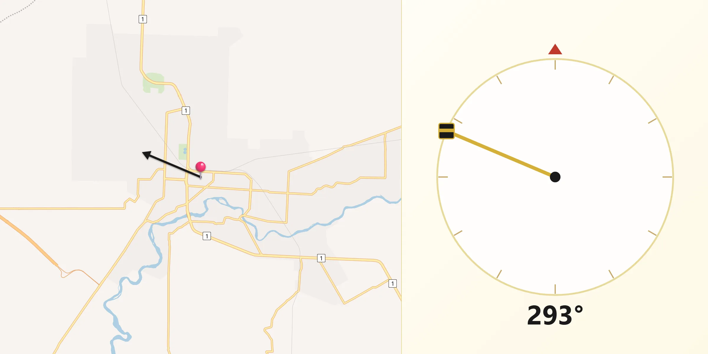 Qibla Direction from Kisaran