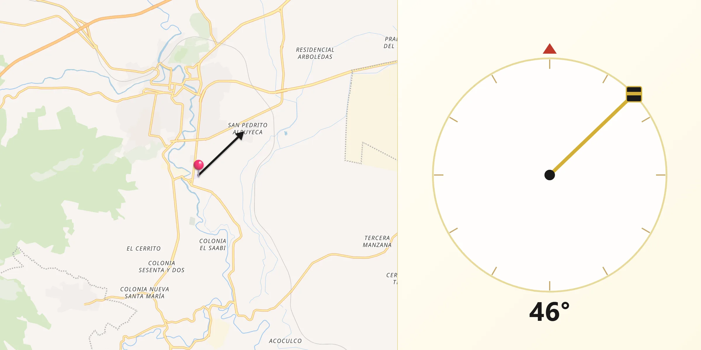 Dirección de la Qibla desde San Marcos