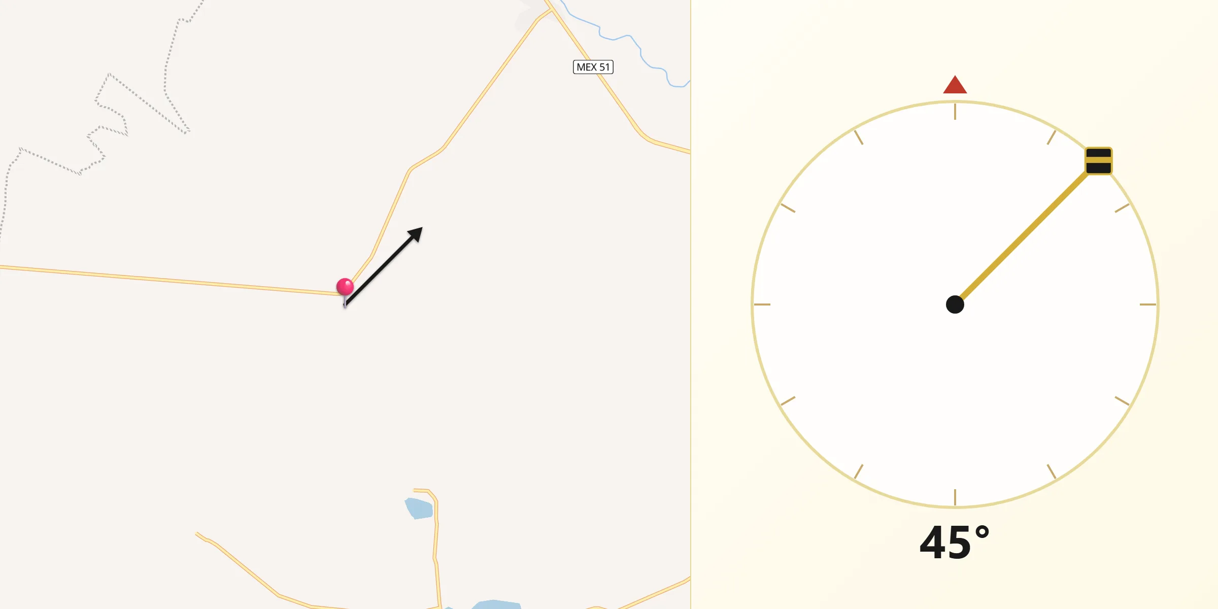 Dirección de la Qibla desde San Diego de Alcalá