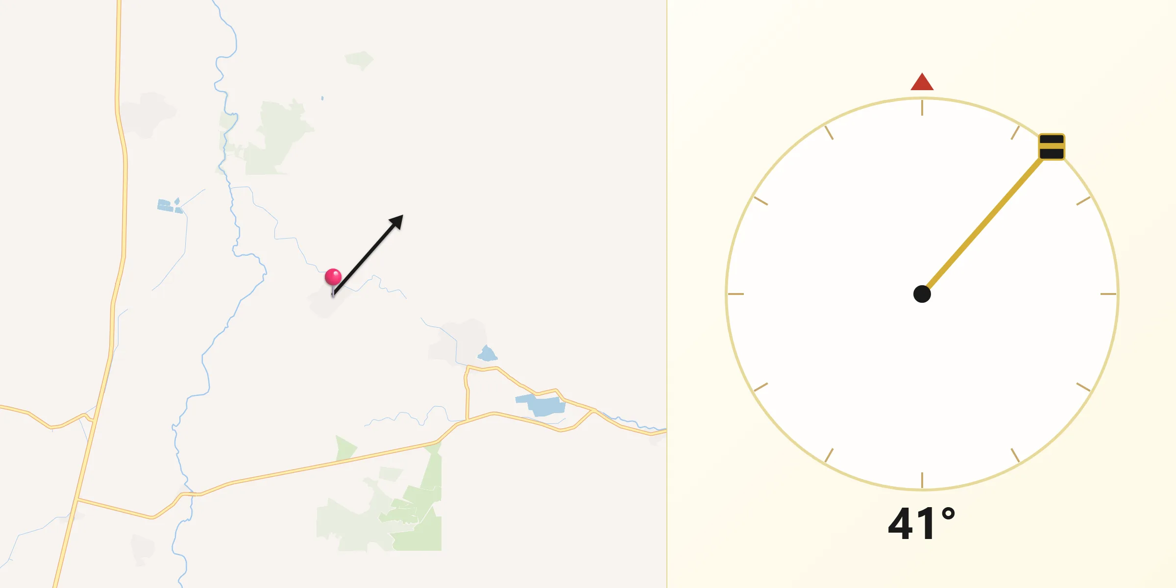 Dirección de la Qibla desde Benito Juárez