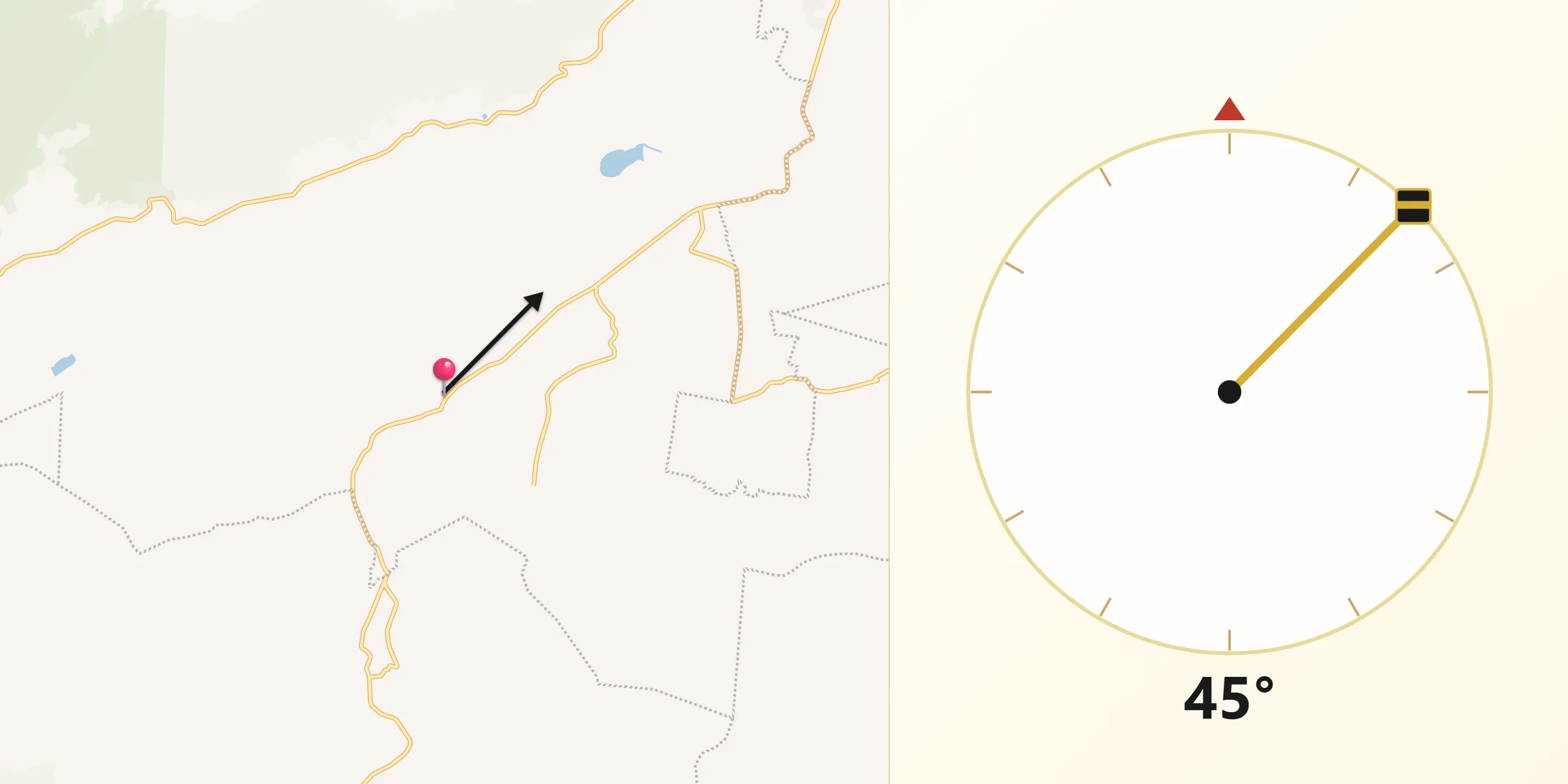 Dirección de la Qibla desde Piñícuaro