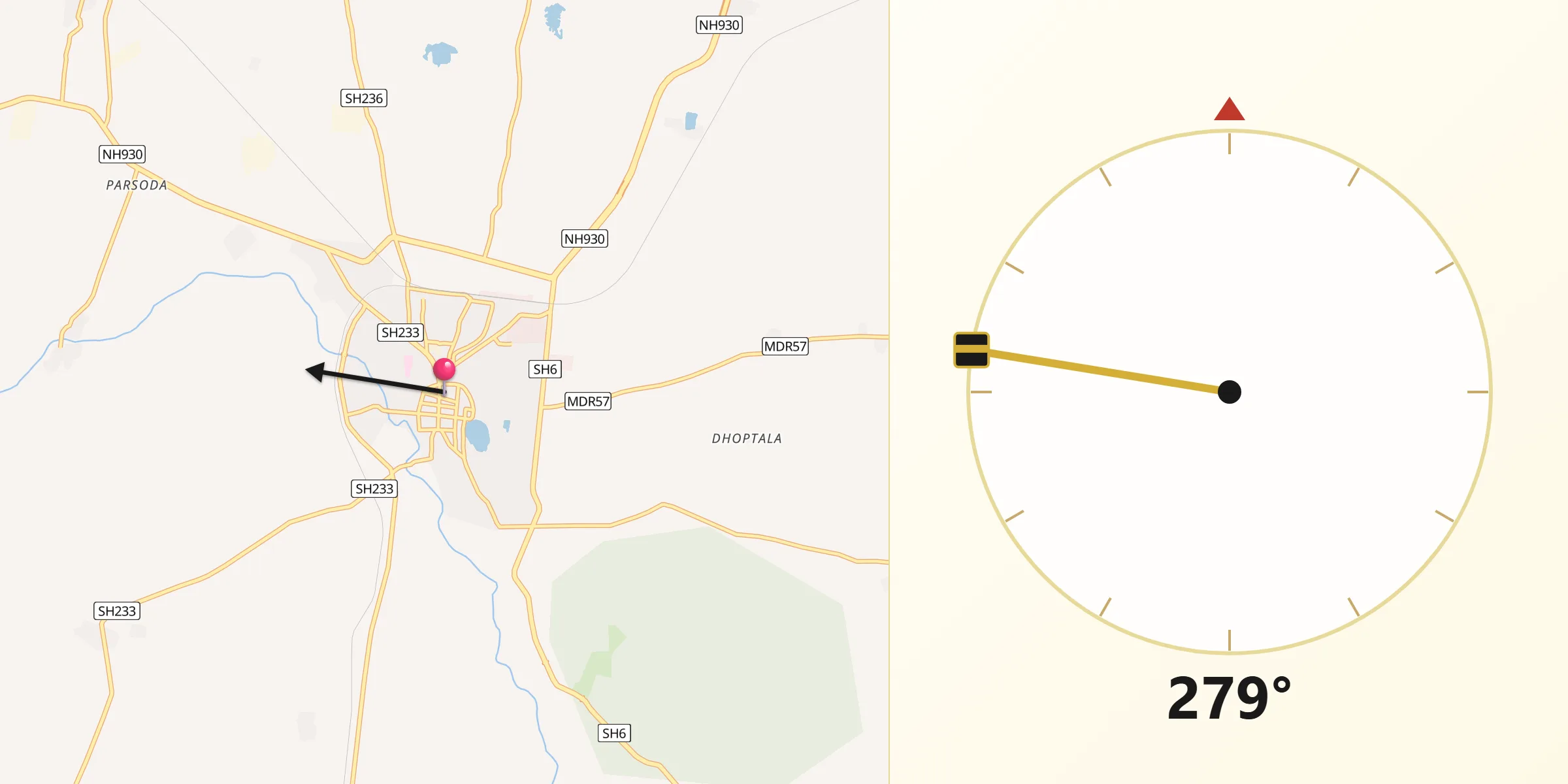 Qibla Direction from Wani