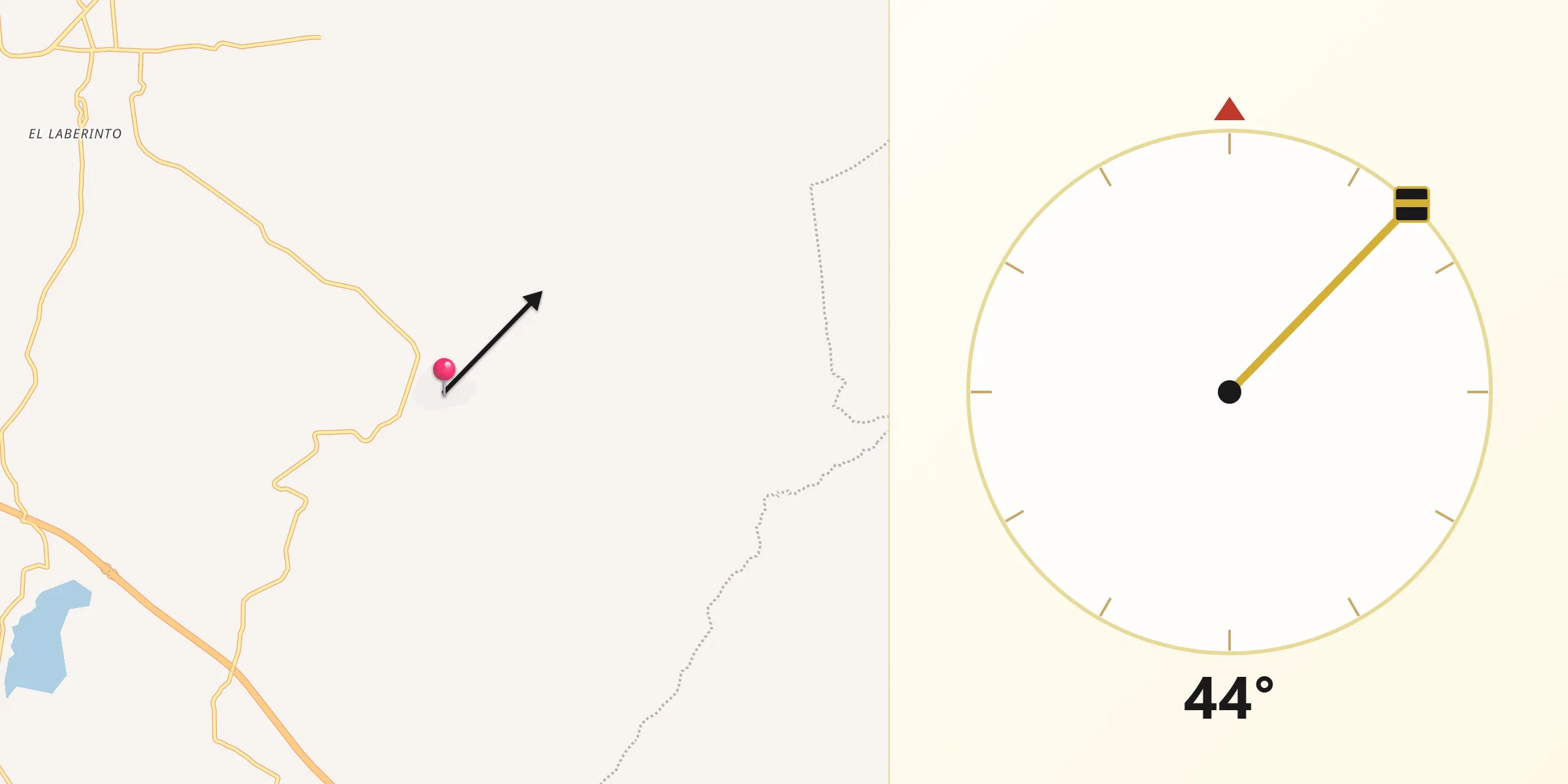 Dirección de la Qibla desde Ziquítaro