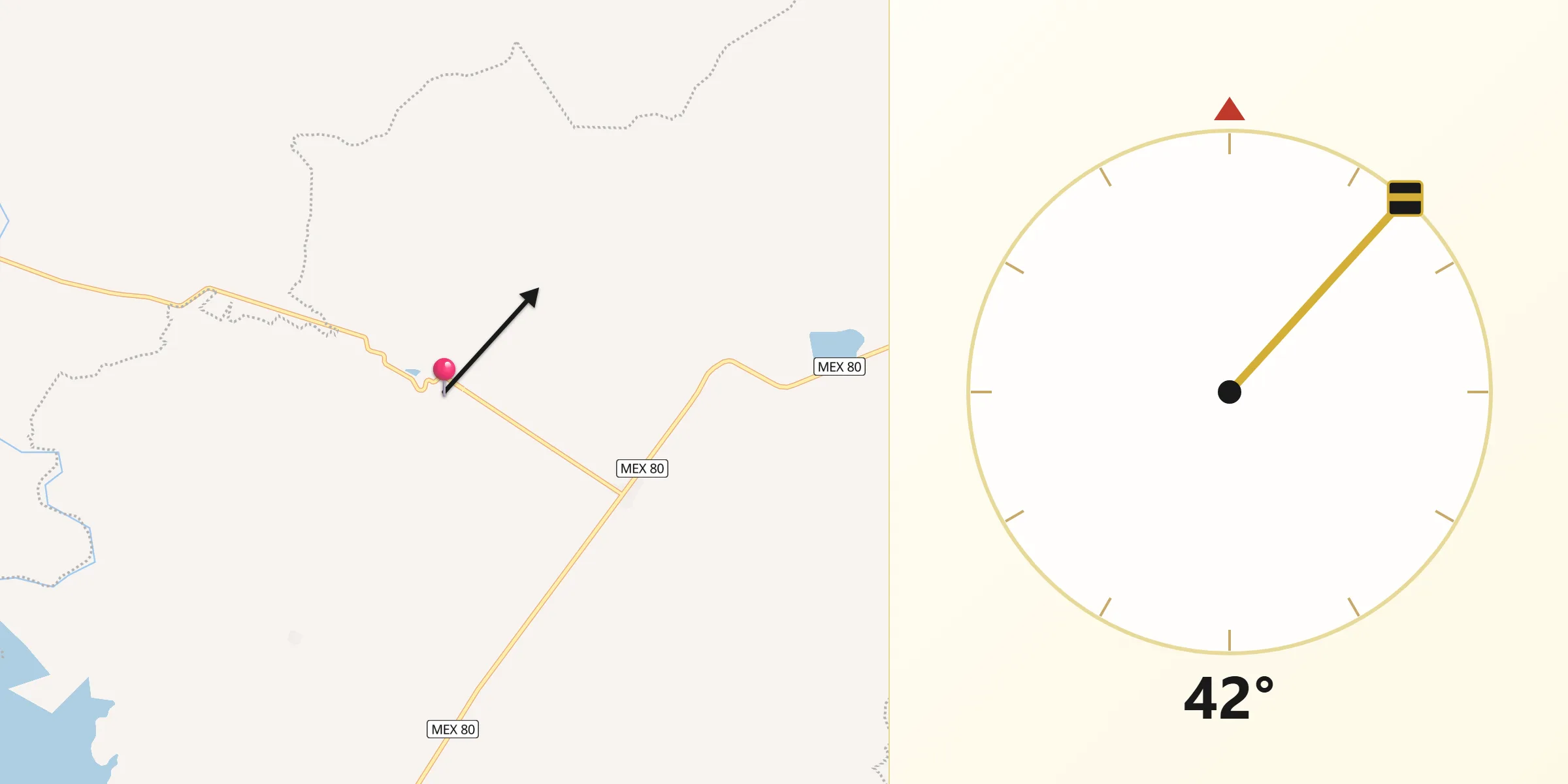 Dirección de la Qibla desde San Clemente