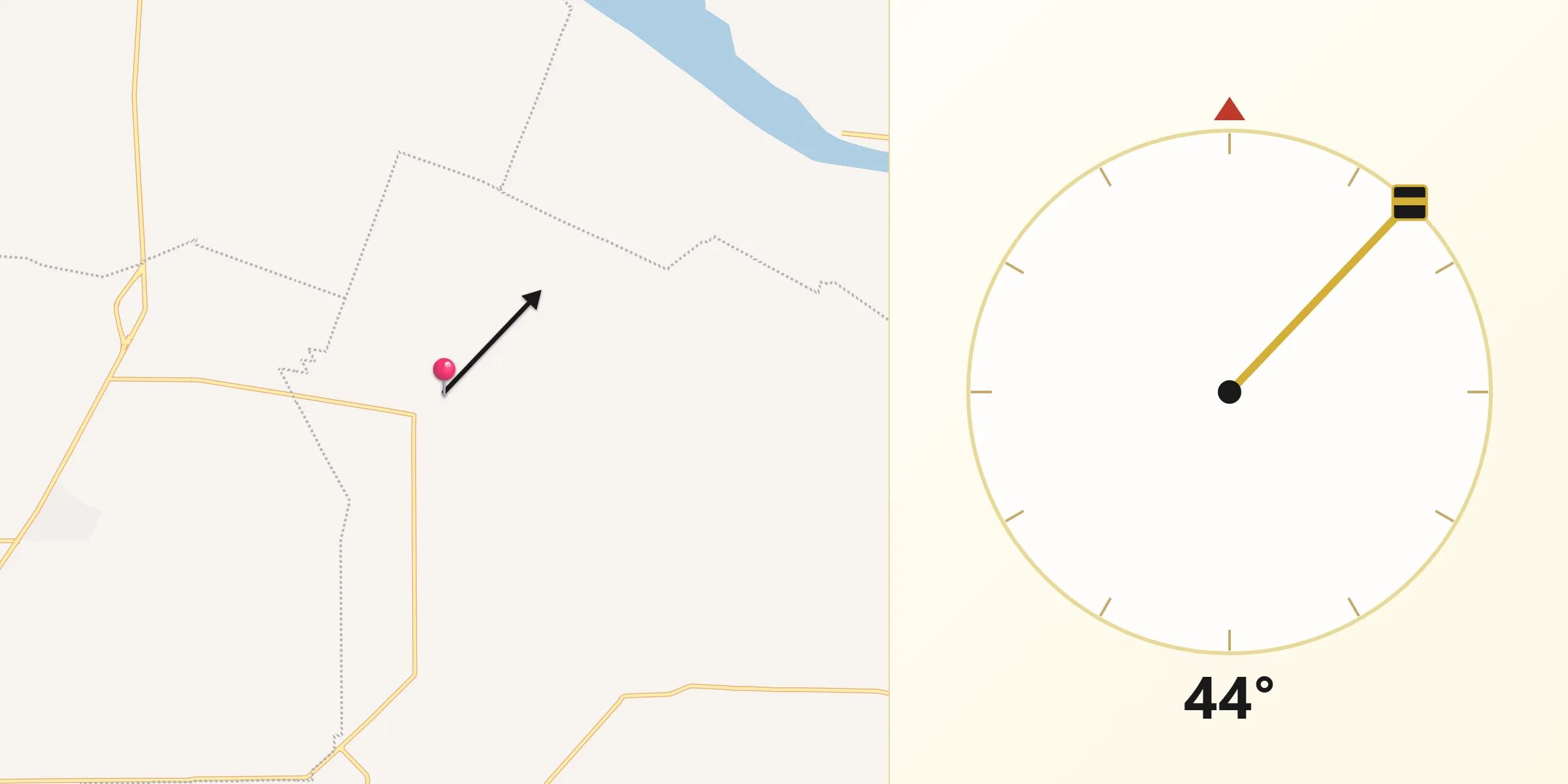 Dirección de la Qibla desde San Gregorio