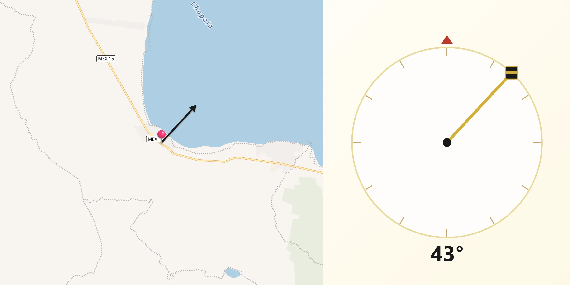 Dirección de la Qibla desde San Pedro