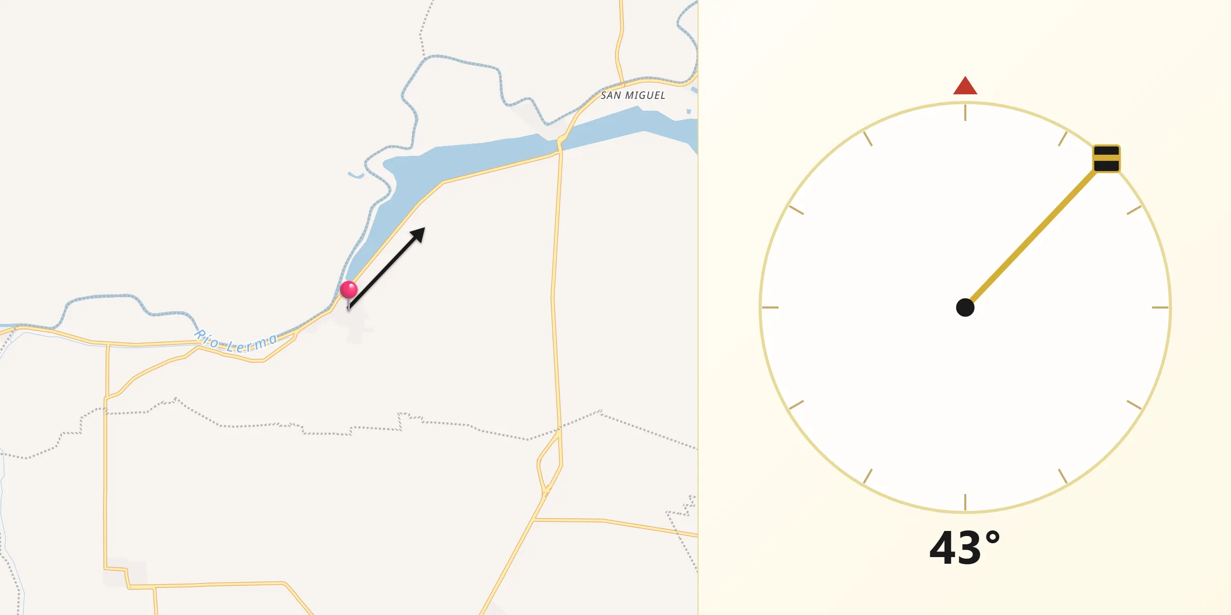 Dirección de la Qibla desde Ibarra
