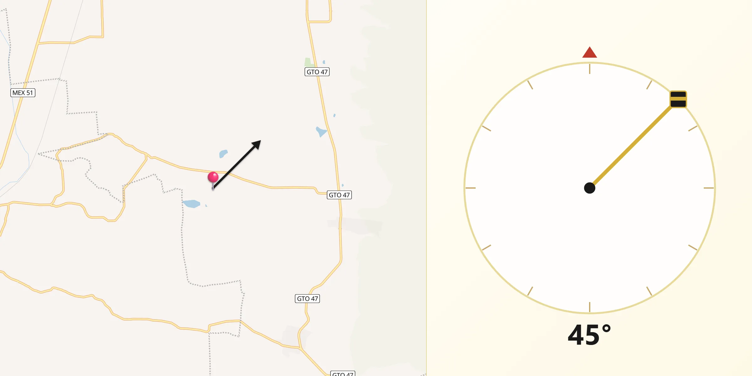 Dirección de la Qibla desde San Nicolás de la Condesa