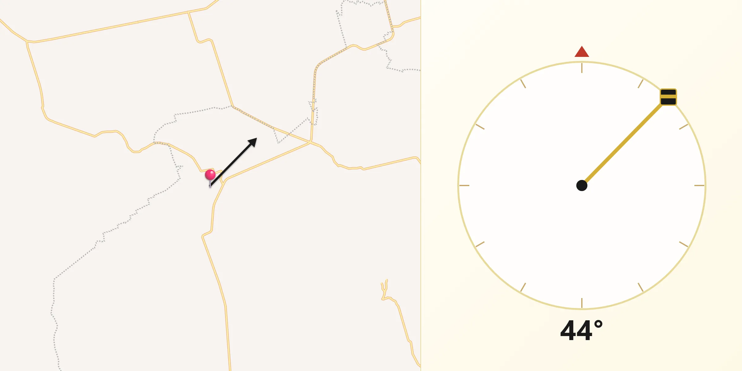 Dirección de la Qibla desde Manuel Villalongín