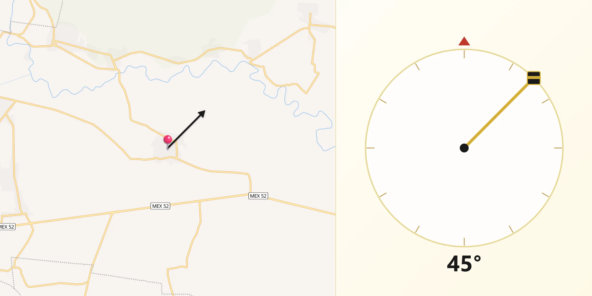 Dirección de la Qibla desde San Nicolás de los Agustinos