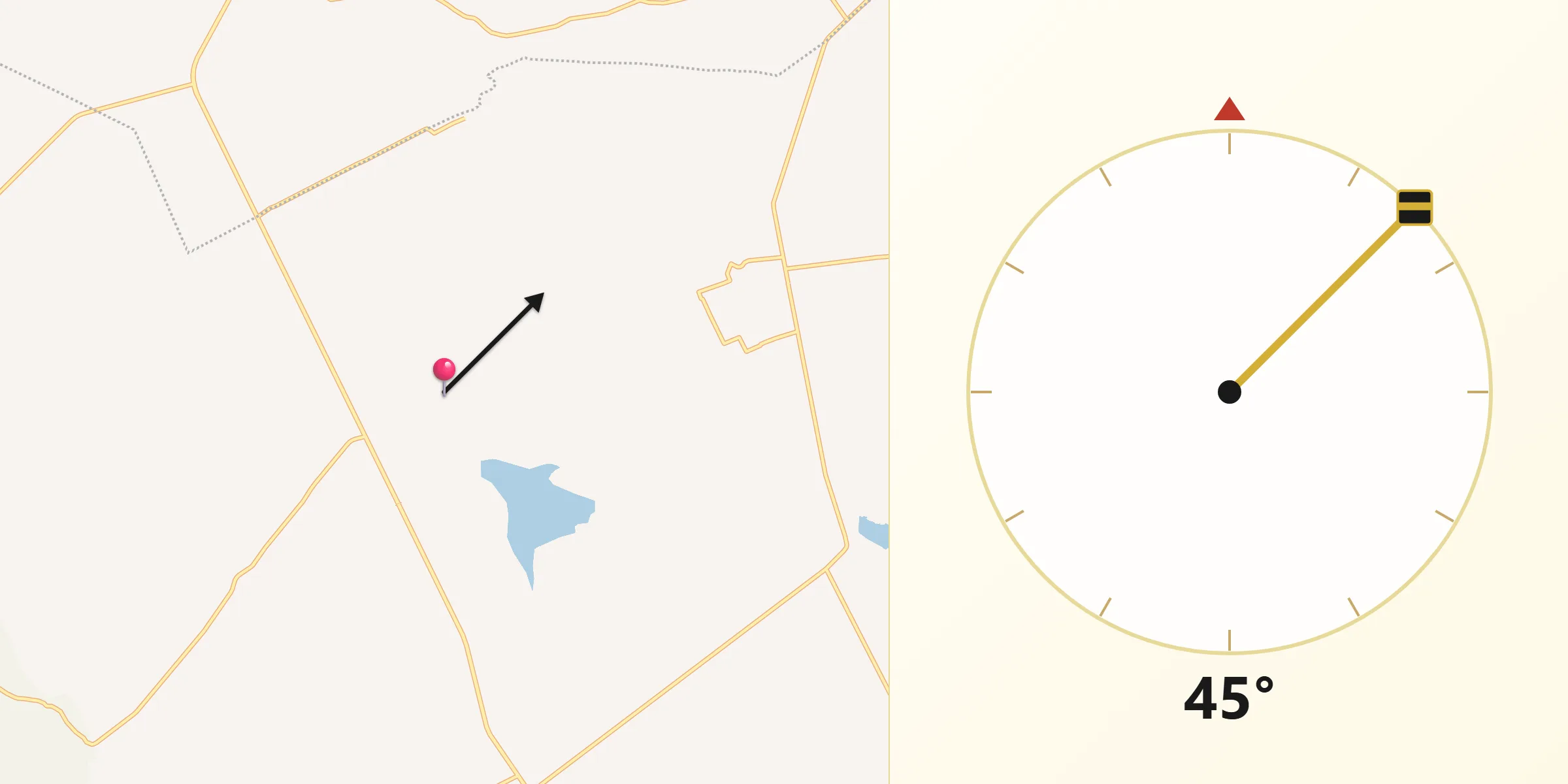 Dirección de la Qibla desde San Lucas
