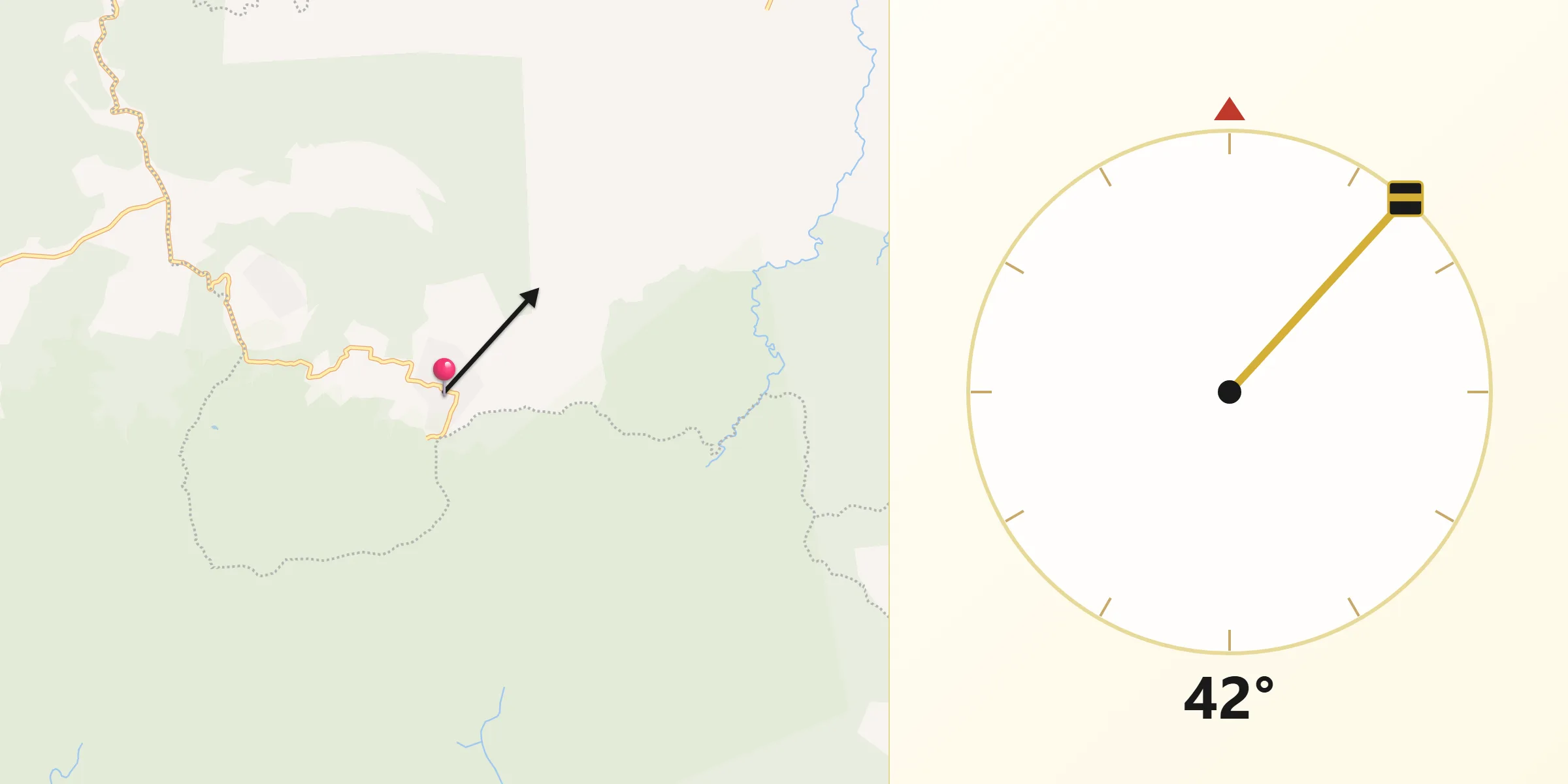 Dirección de la Qibla desde Lagunillas Jalisco