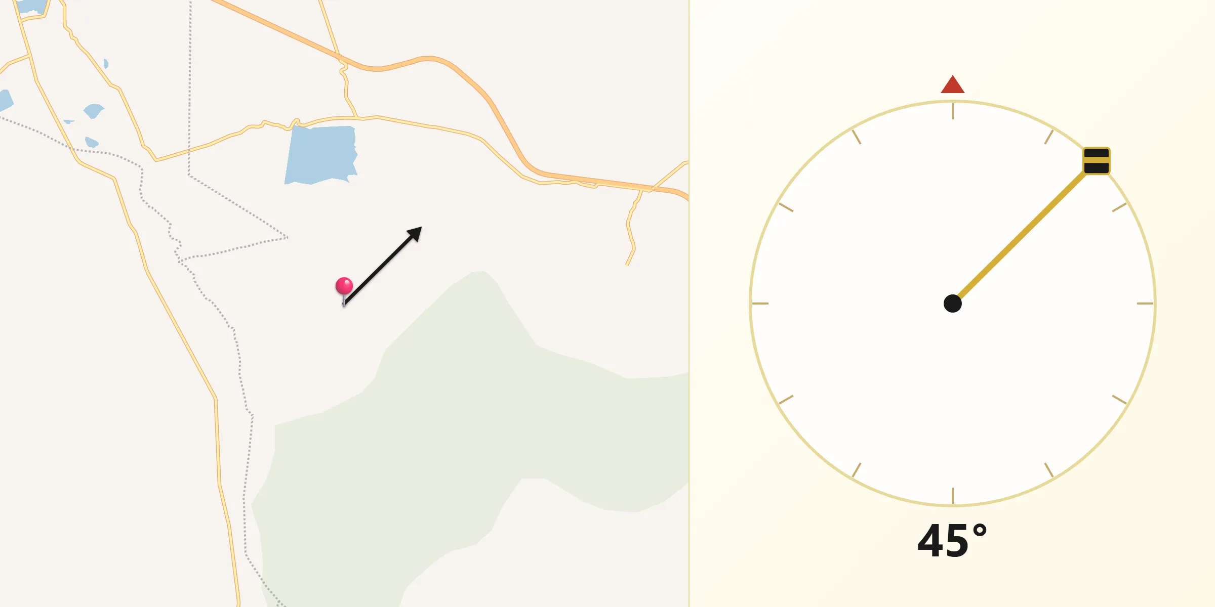 Dirección de la Qibla desde San José Tepuzas