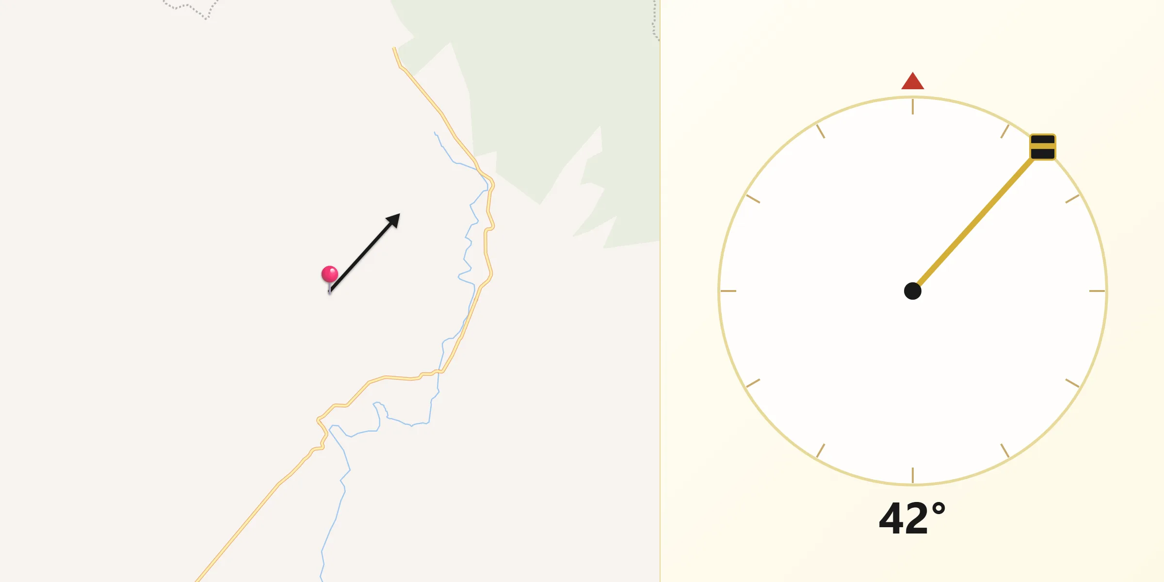 Dirección de la Qibla desde Mixtlán