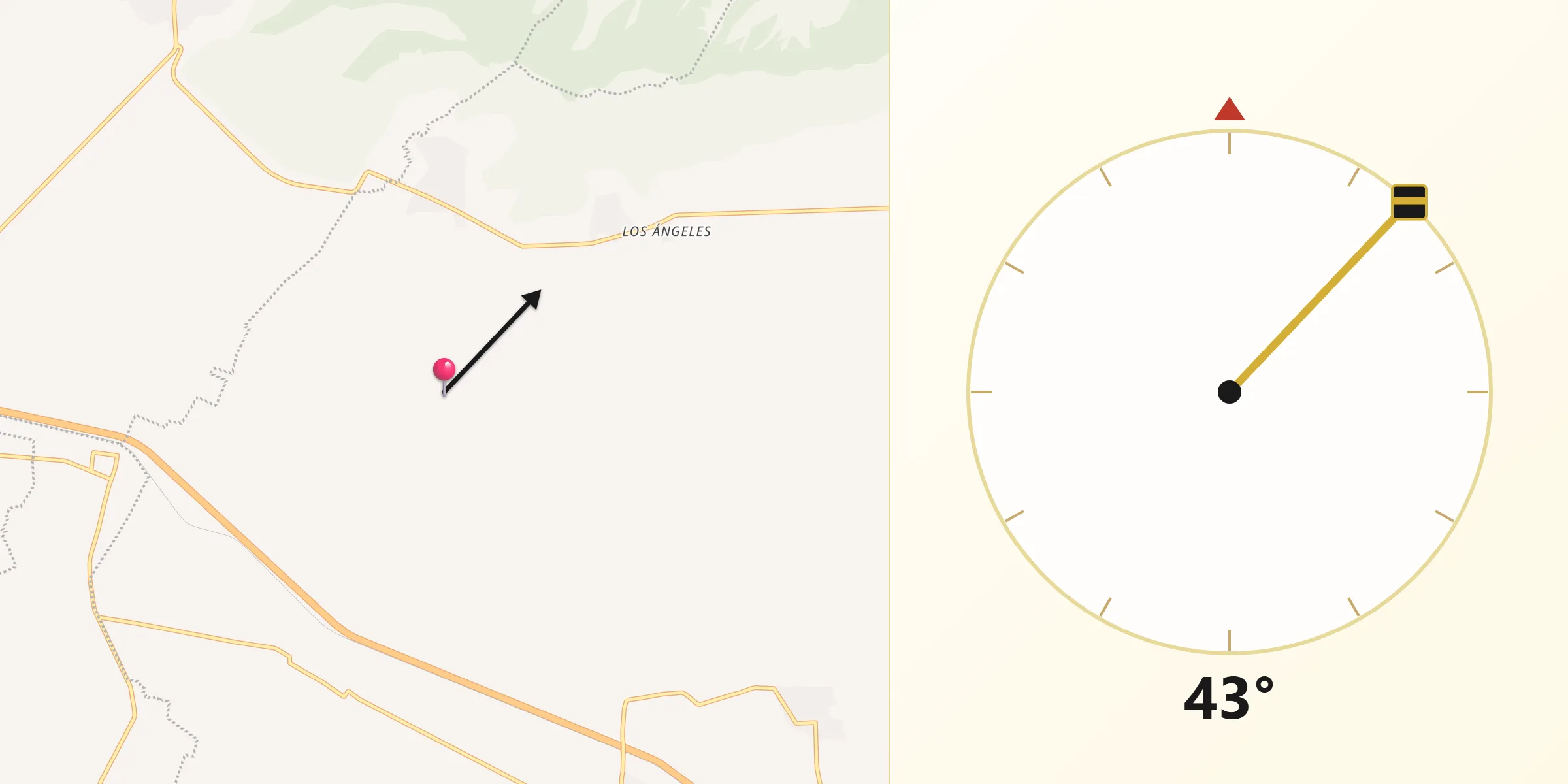 Dirección de la Qibla desde Carrasqueño