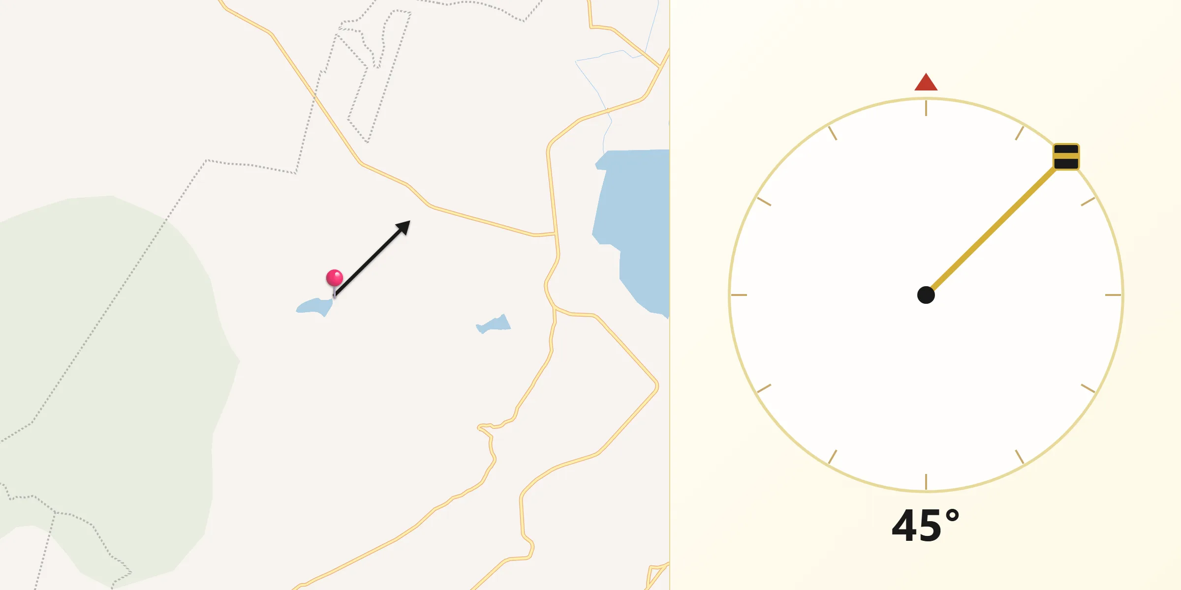 Dirección de la Qibla desde El Coto