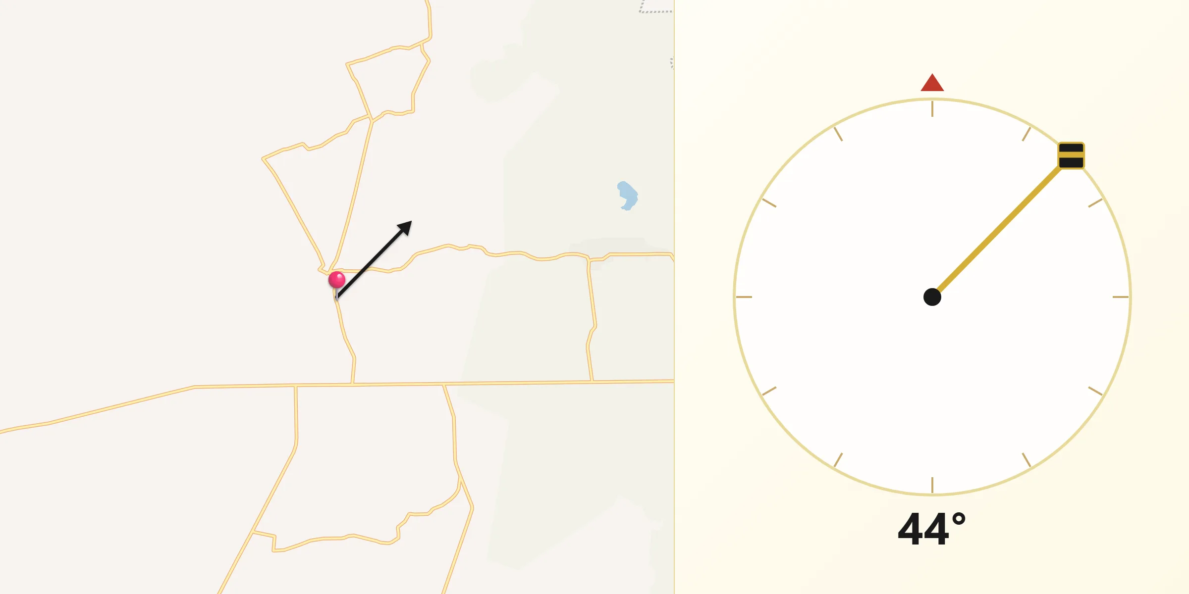 Dirección de la Qibla desde San Ignacio de San José Parangueo