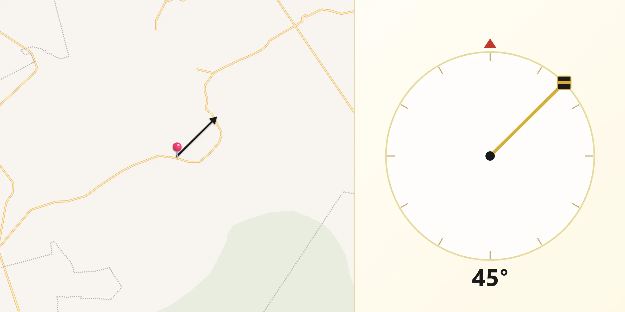 Dirección de la Qibla desde Escolasticas