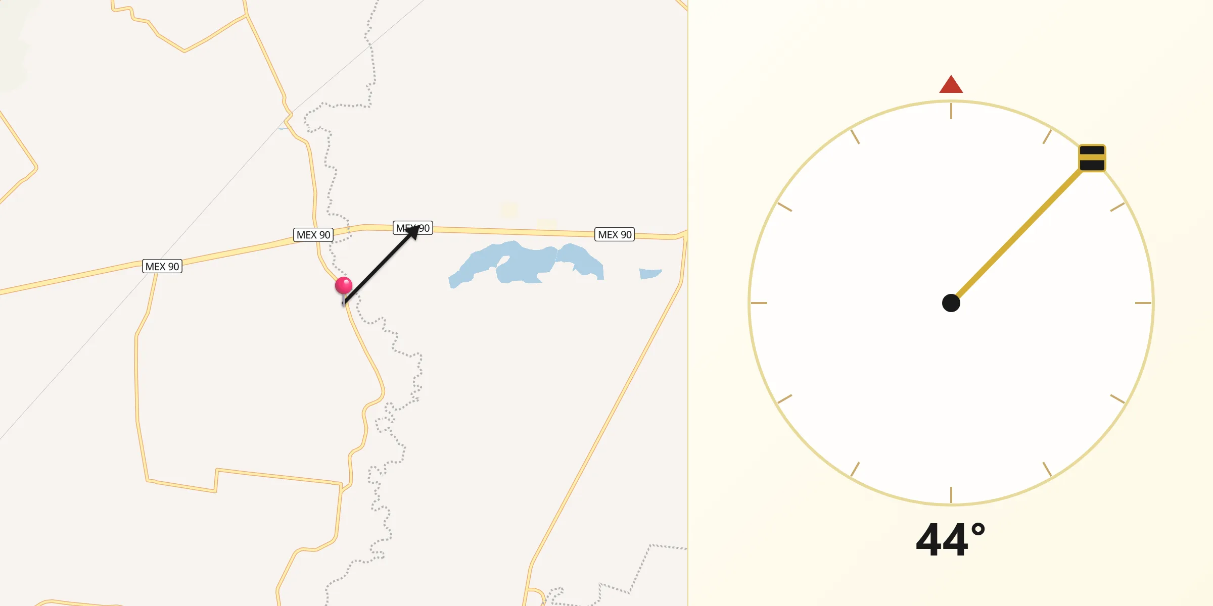 Dirección de la Qibla desde San Gabriel y San Ignacio