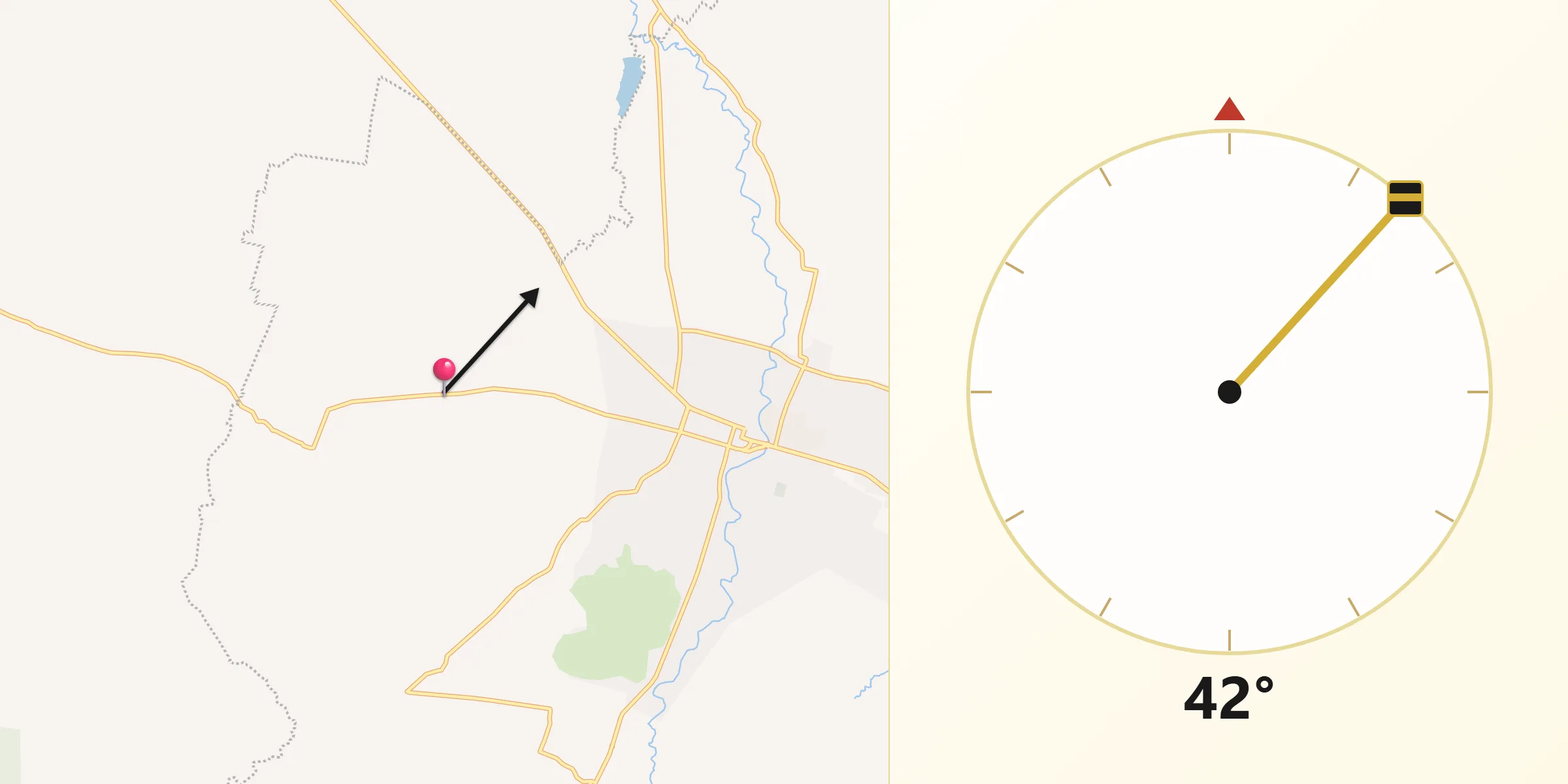 Dirección de la Qibla desde Lázaro Cárdenas Jalisco