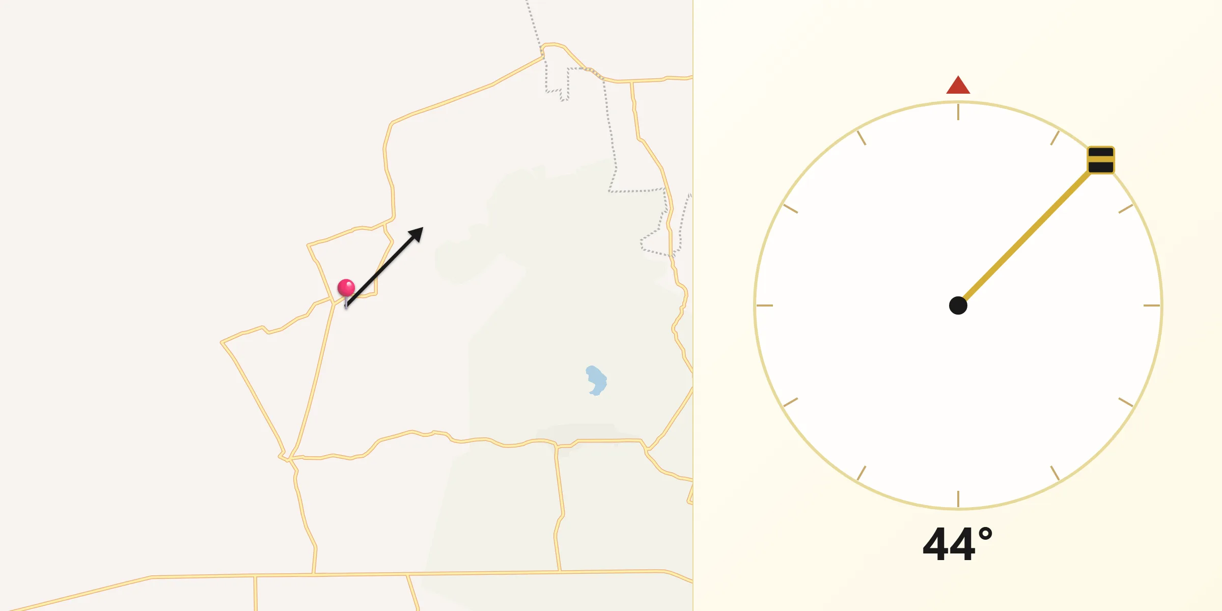 Dirección de la Qibla desde San Felipe Quiriceo