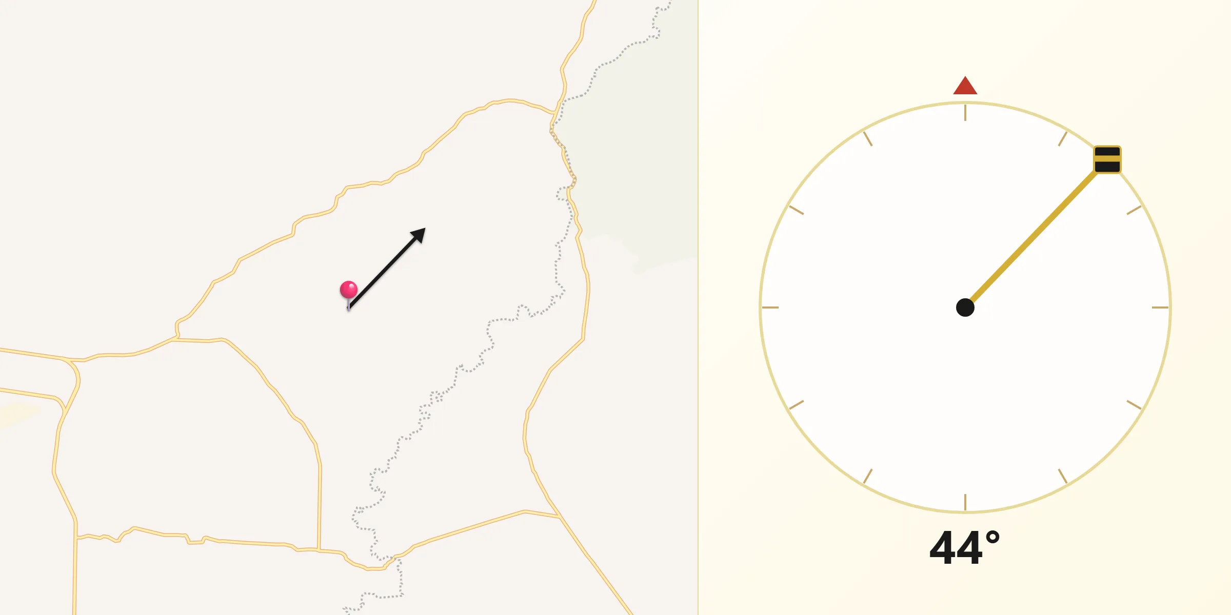 Dirección de la Qibla desde El Terrerito de Sevilla