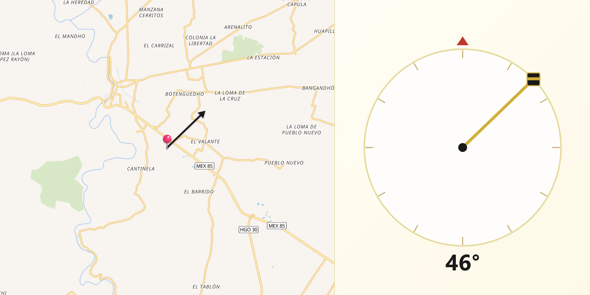 Dirección de la Qibla desde Dios Padre