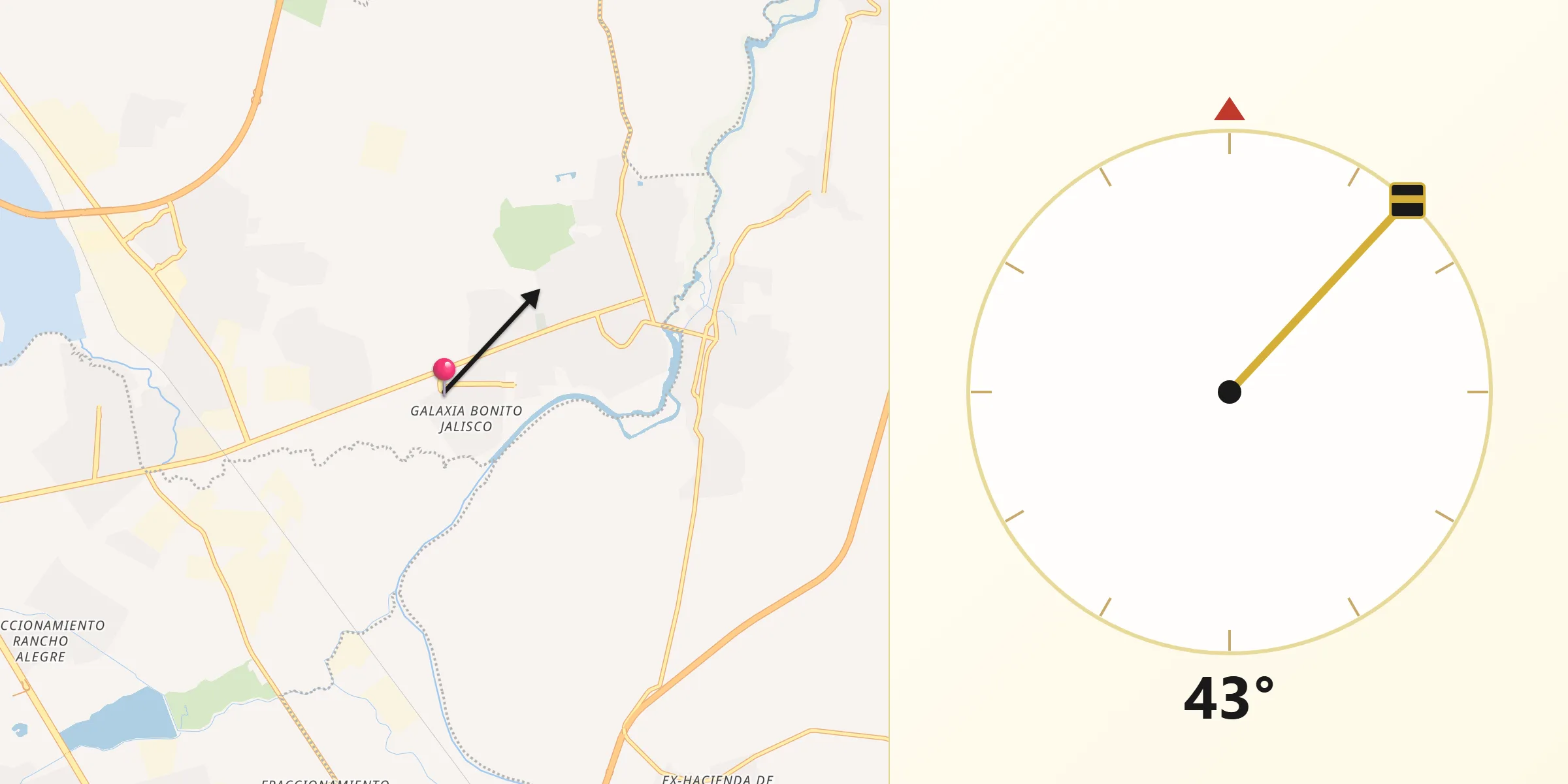 Dirección de la Qibla desde Galaxia Bonito Jalisco