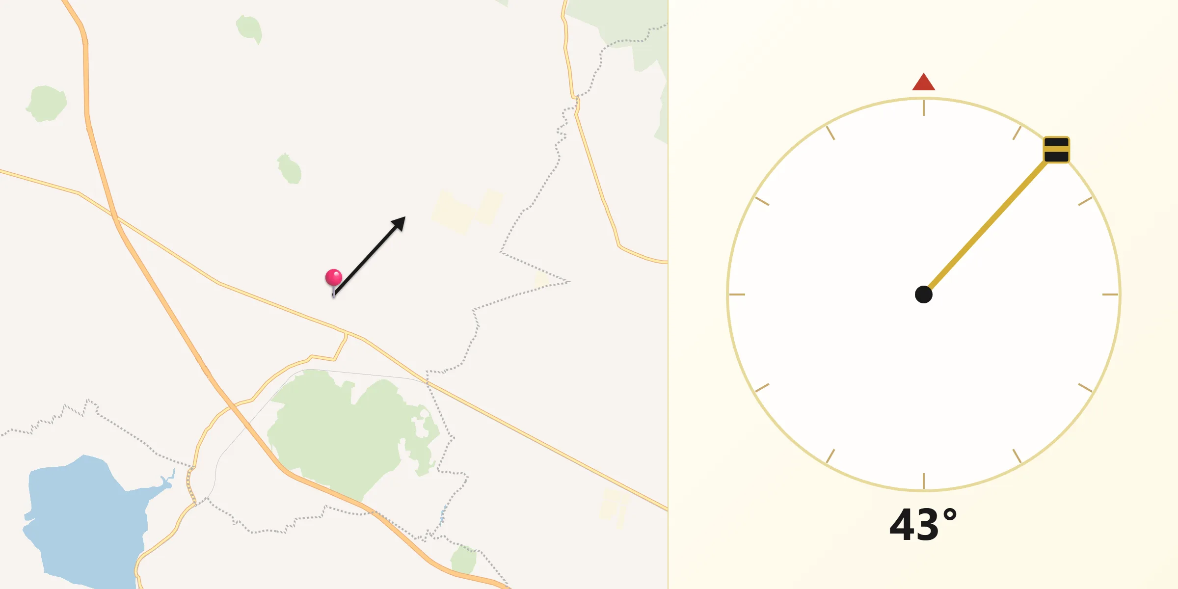 Dirección de la Qibla desde San Isidro Mazatepec