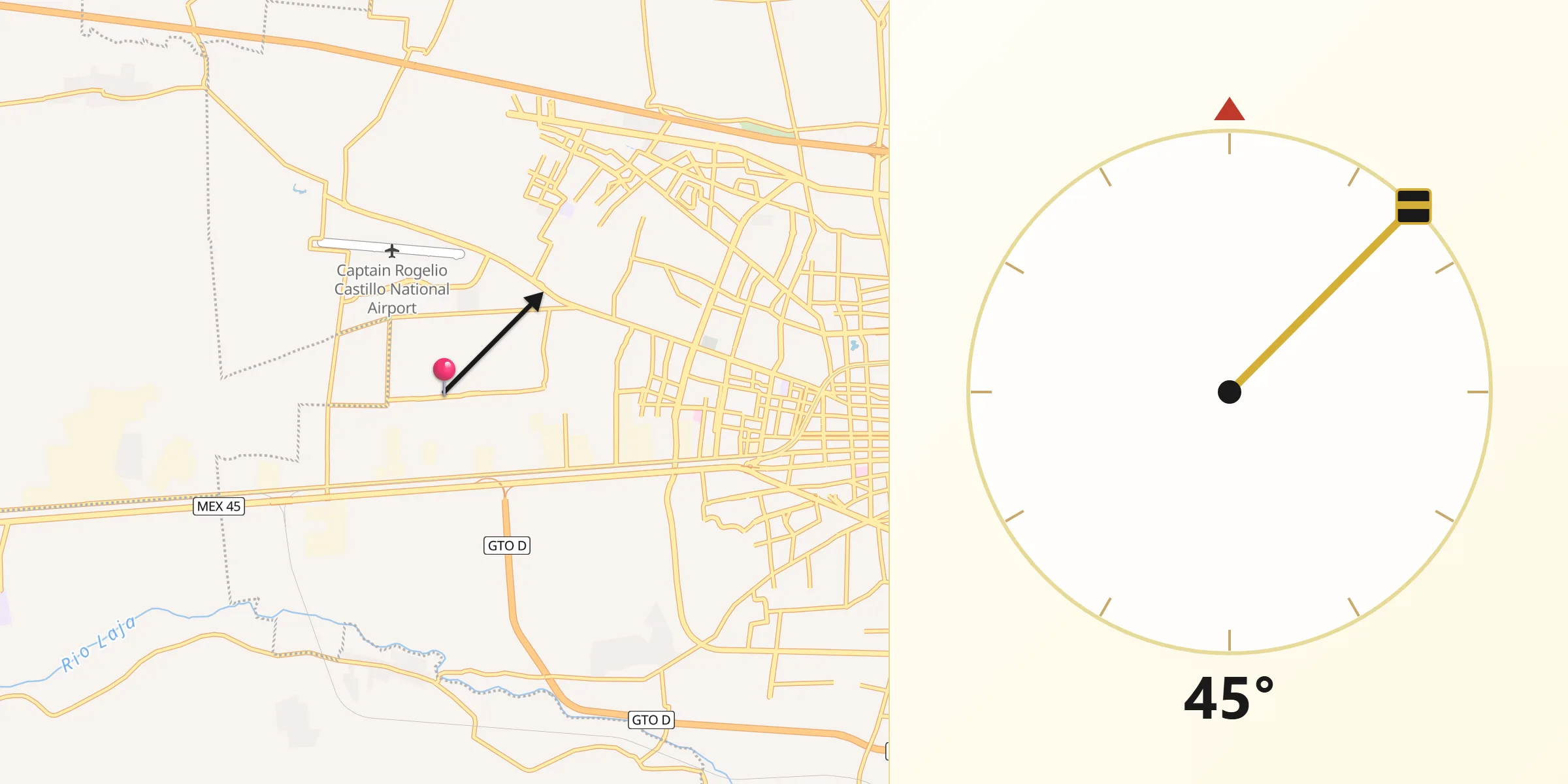 Dirección de la Qibla desde Colonia Patria Nueva