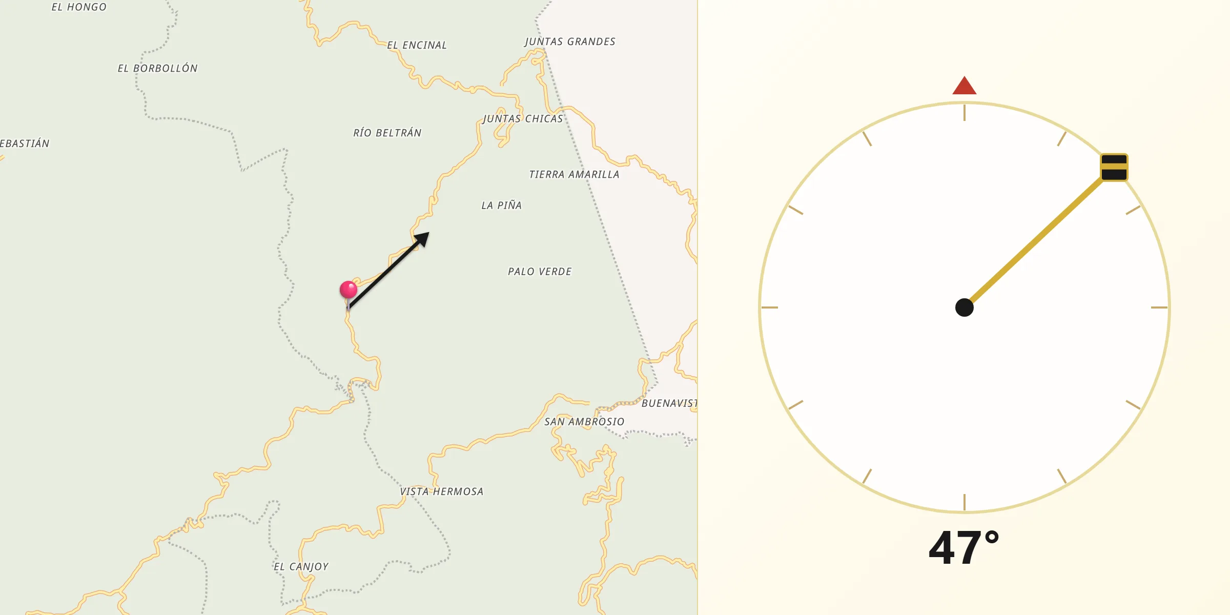 Dirección de la Qibla desde San Esteban