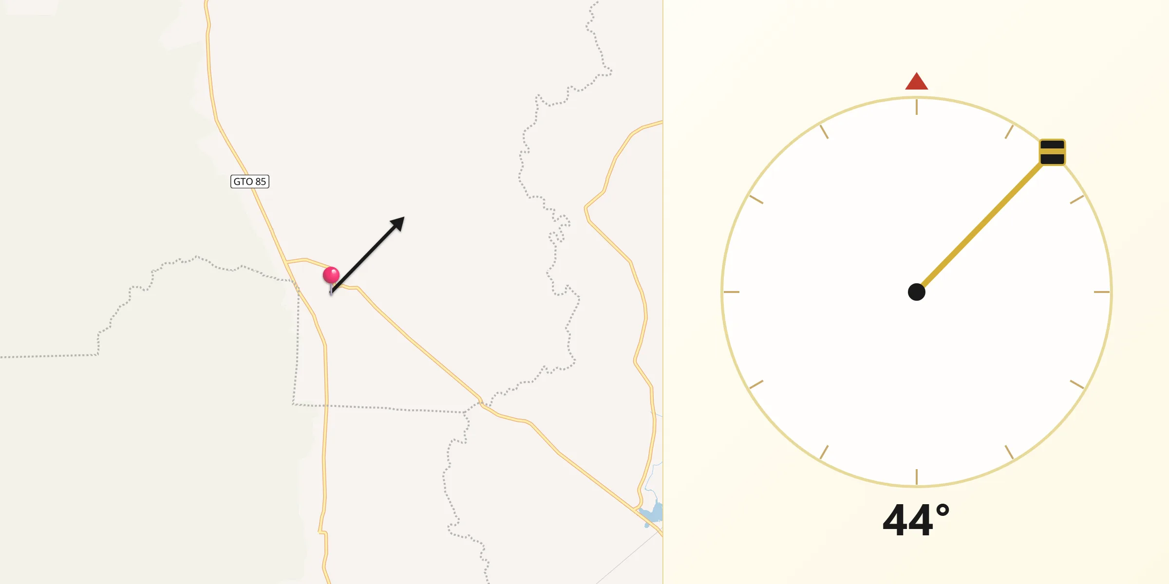 Dirección de la Qibla desde San Gregorio