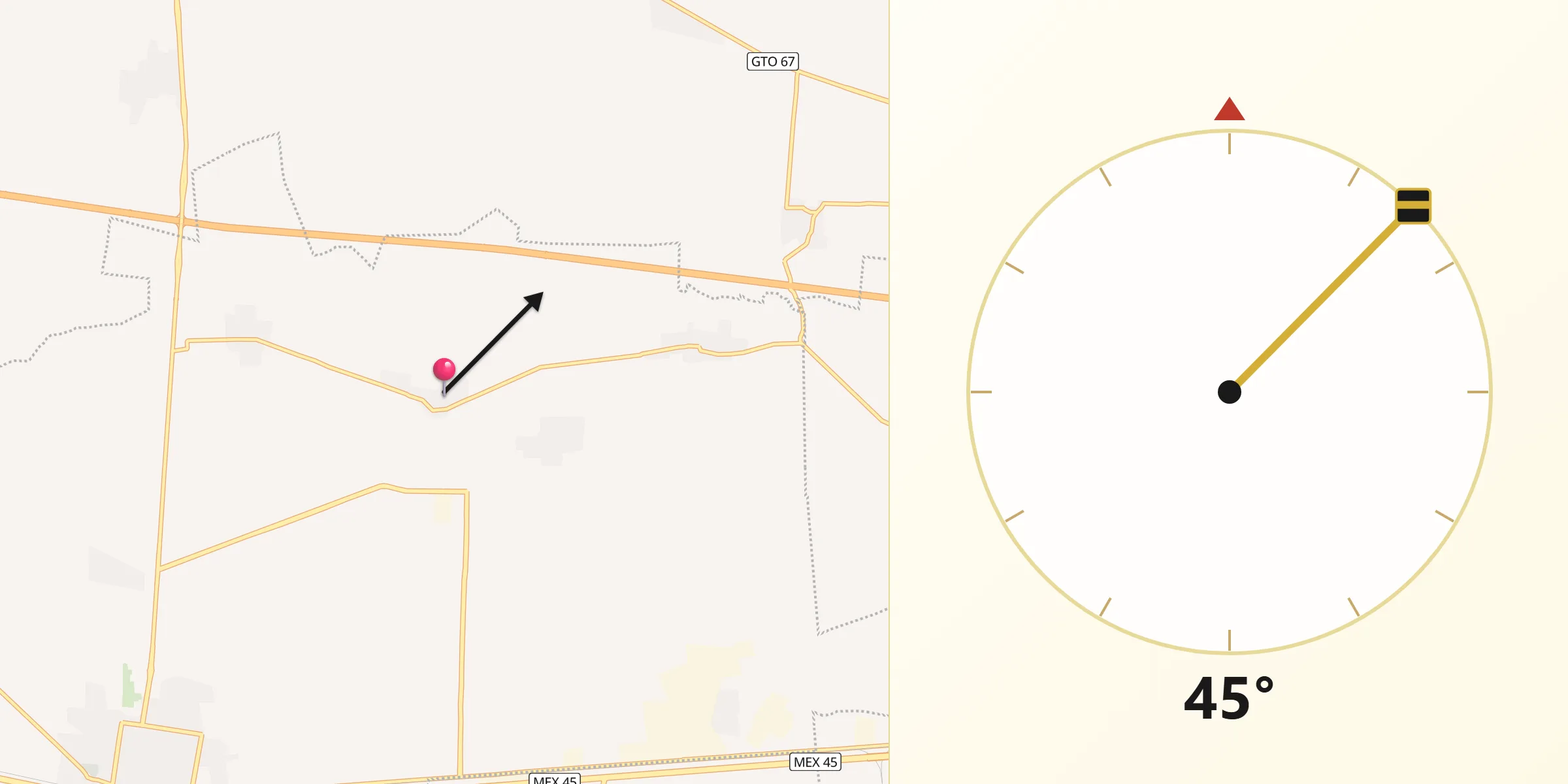 Dirección de la Qibla desde San Salvador Torrecillas