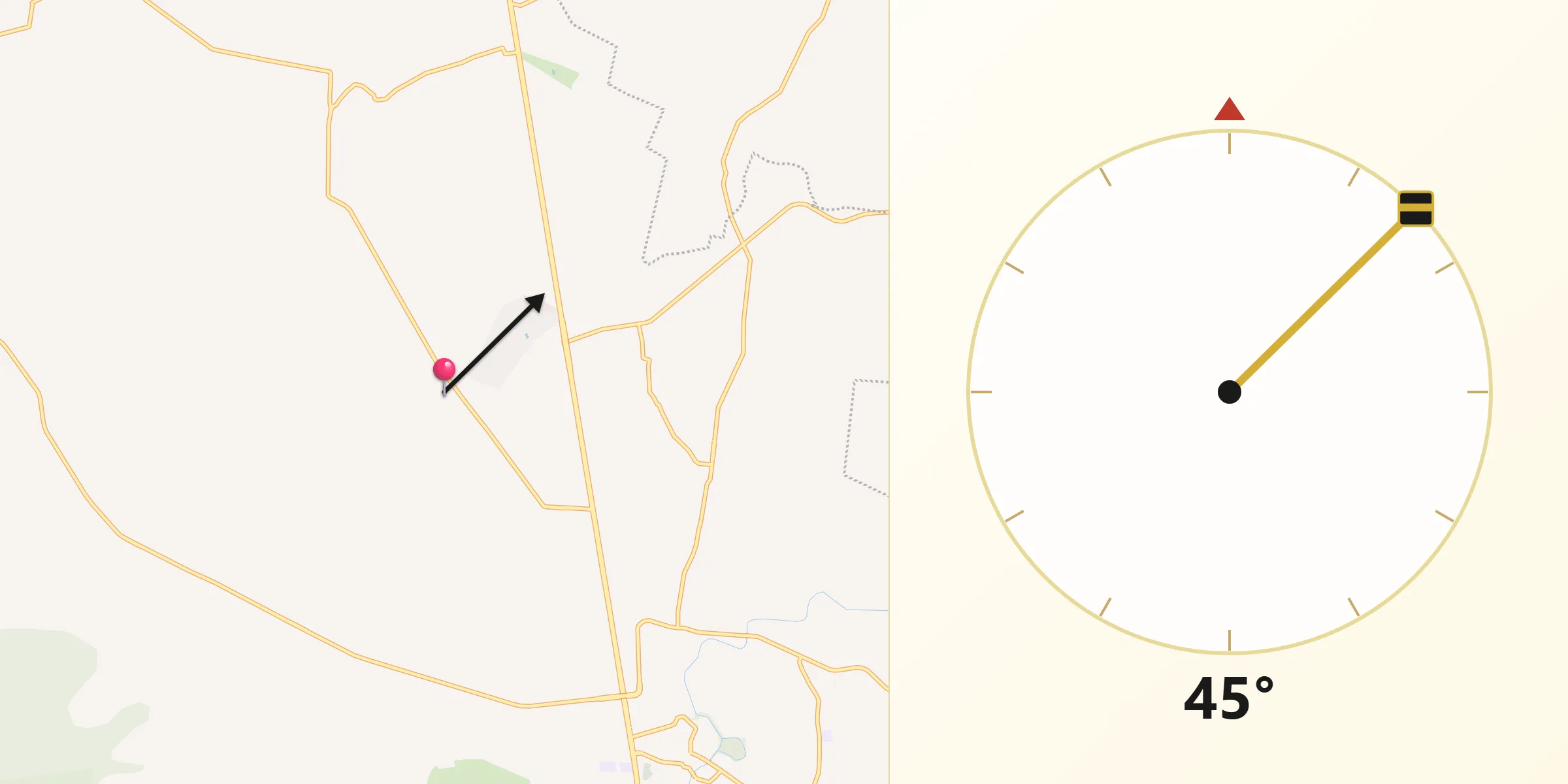 Dirección de la Qibla desde La Tortuga