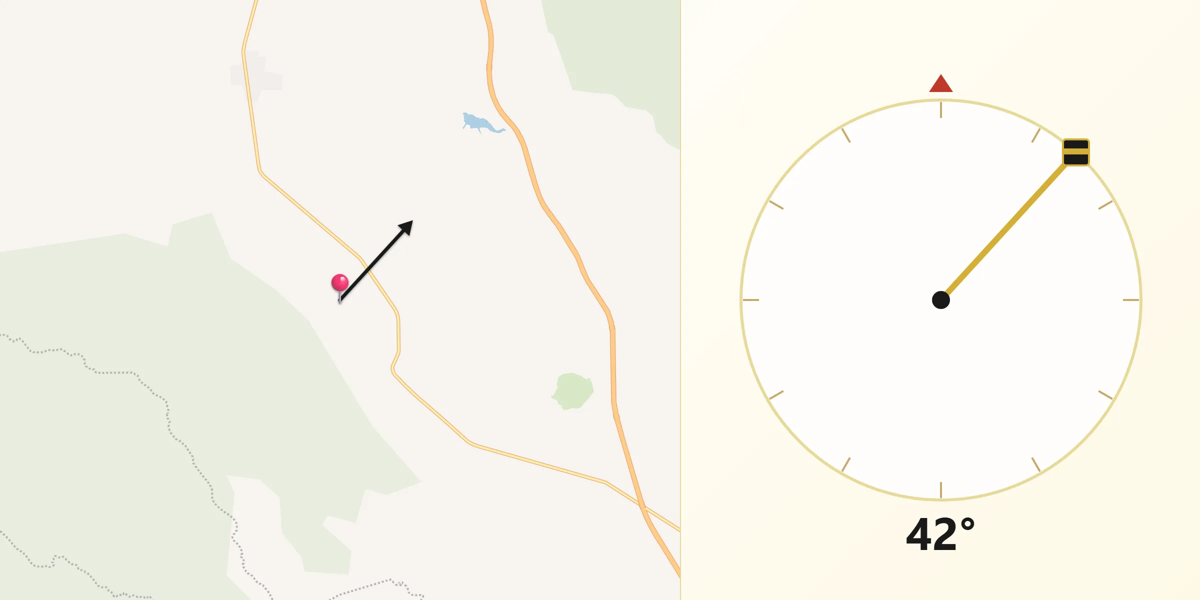 Dirección de la Qibla desde Ahuisculco