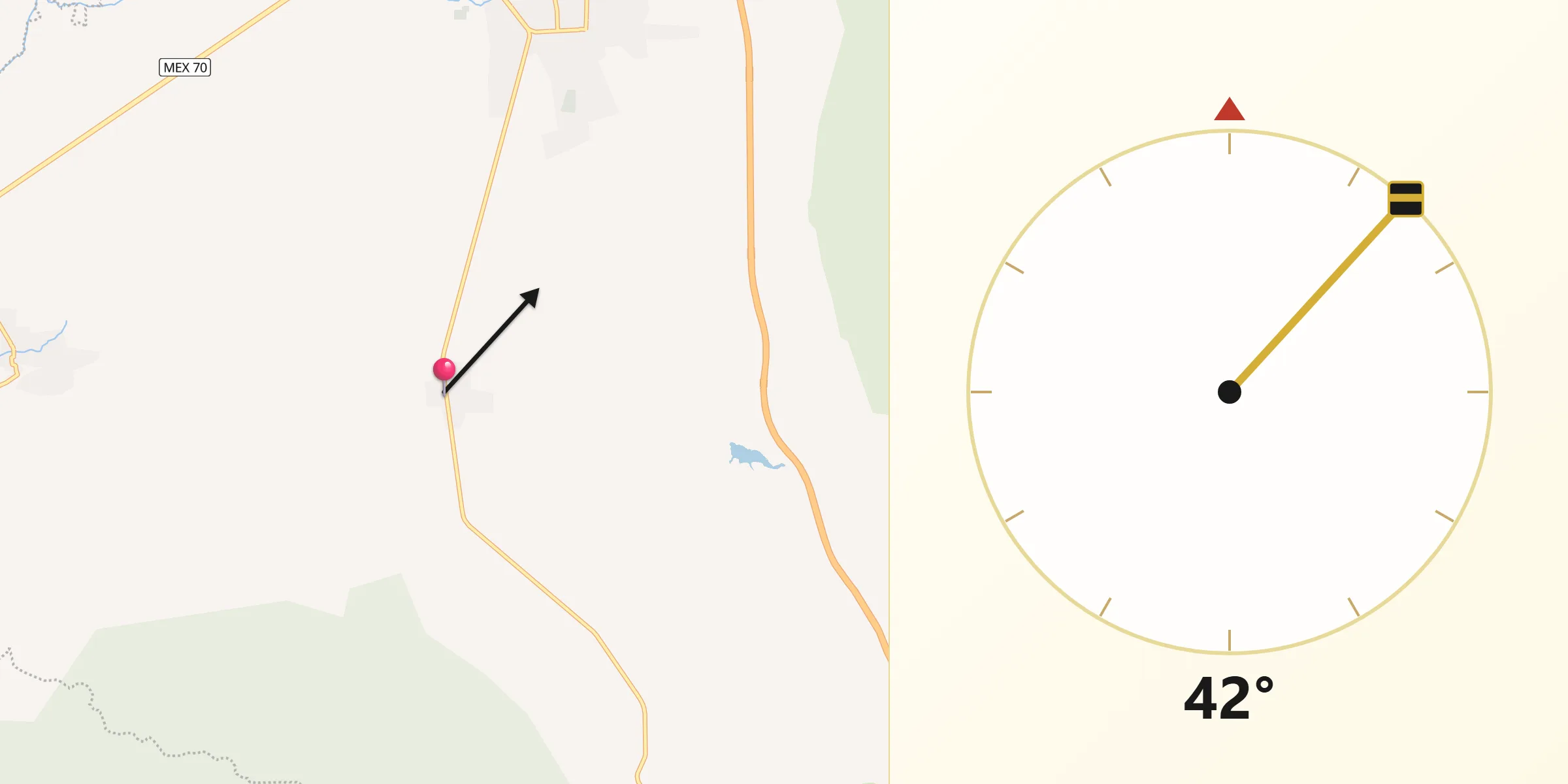 Dirección de la Qibla desde San Juan de los Arcos