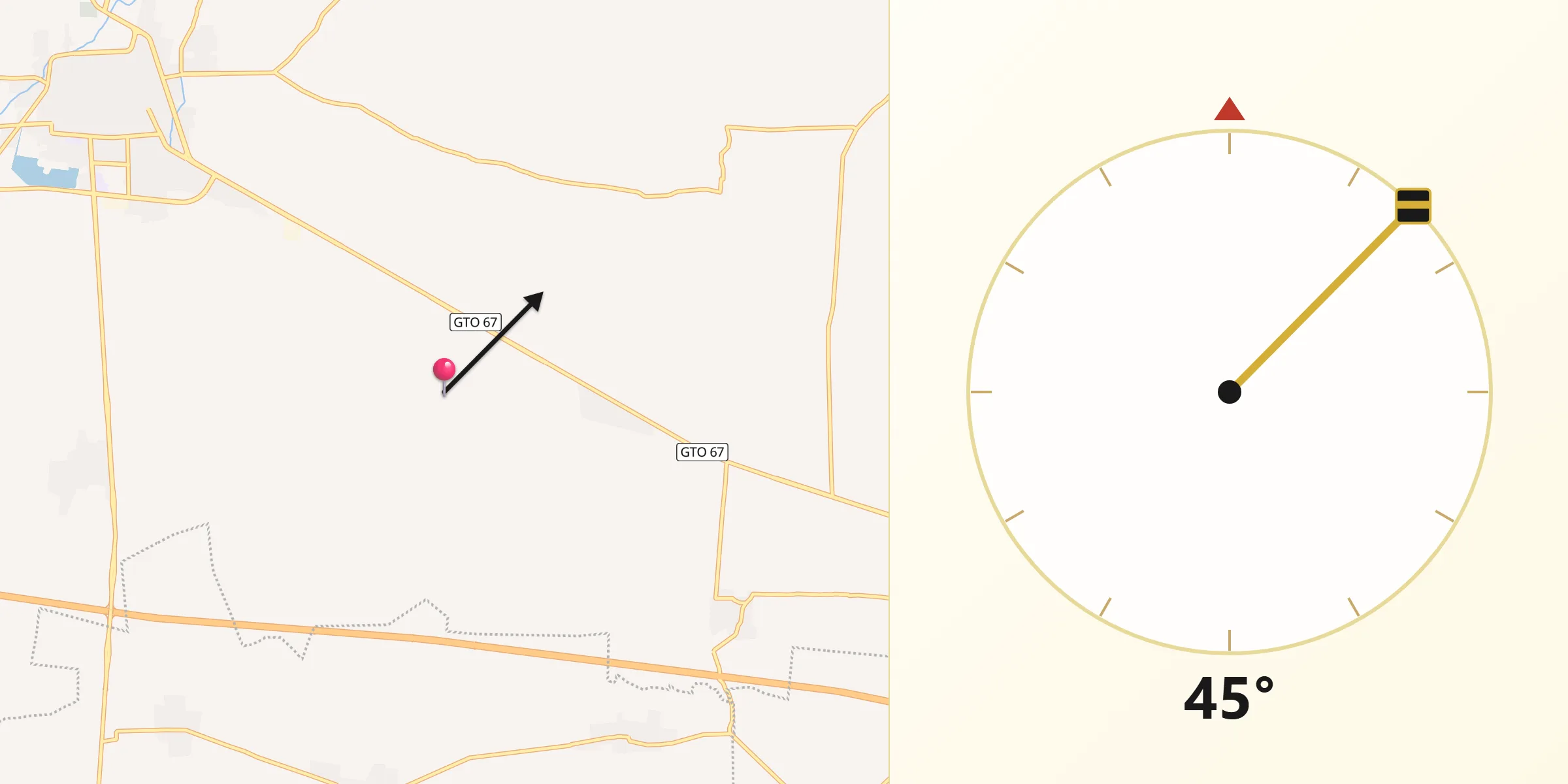 Dirección de la Qibla desde San Antonio de Romerillo