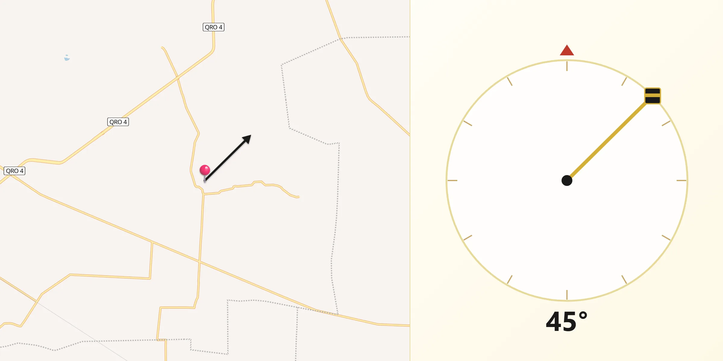 Dirección de la Qibla desde El Blanco