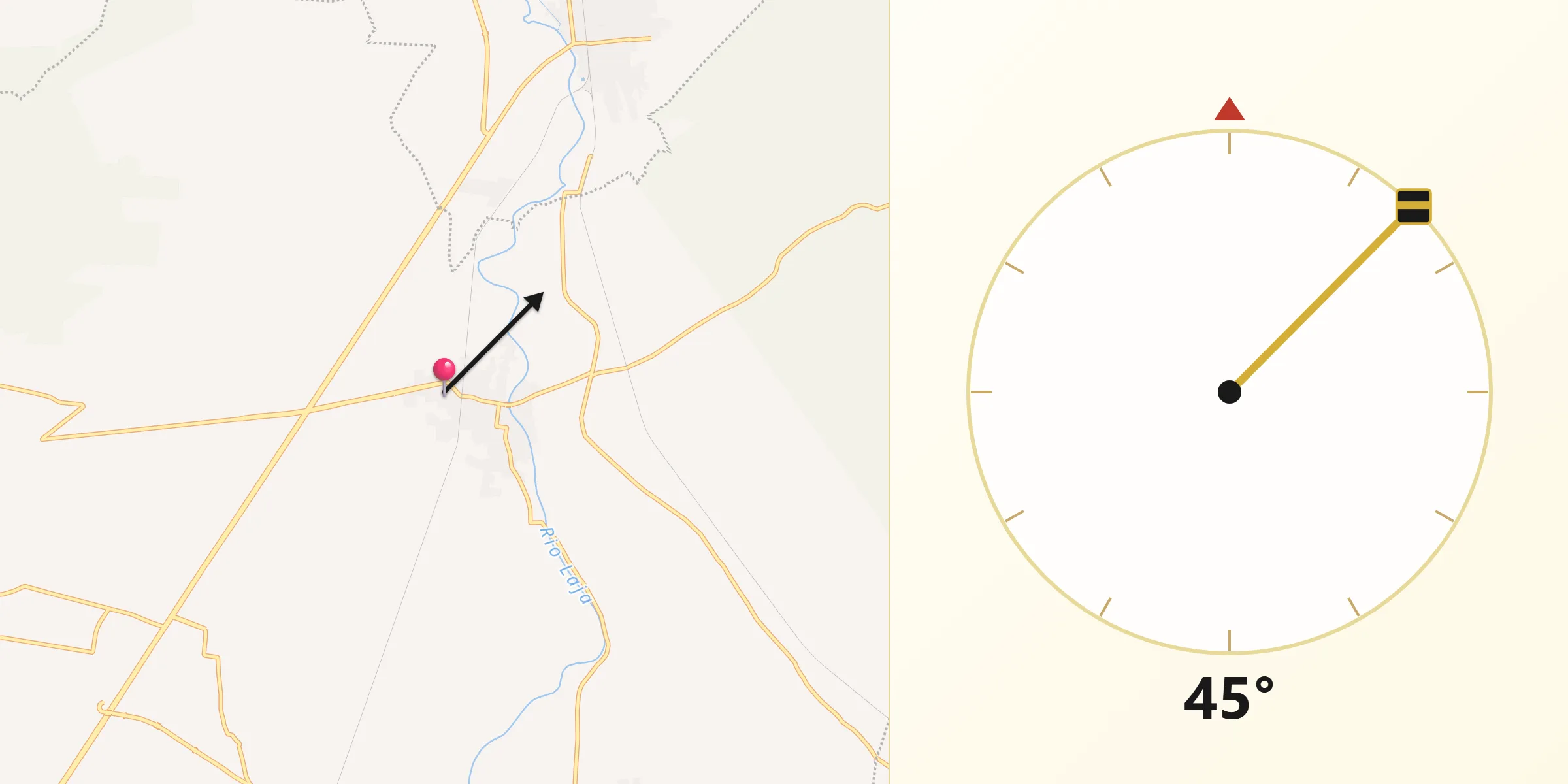 Dirección de la Qibla desde San Antonio Gallardo