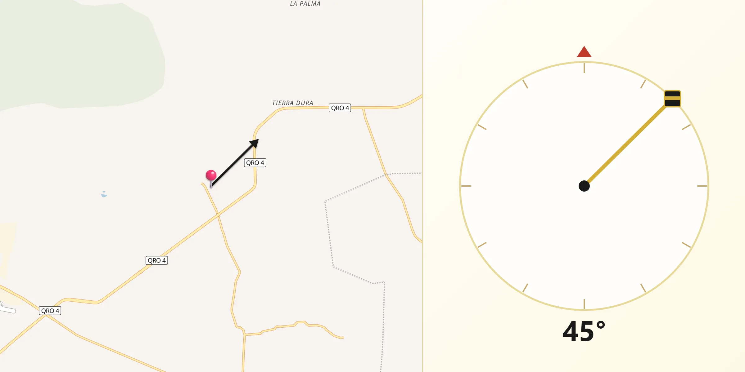 Dirección de la Qibla desde Esperanza