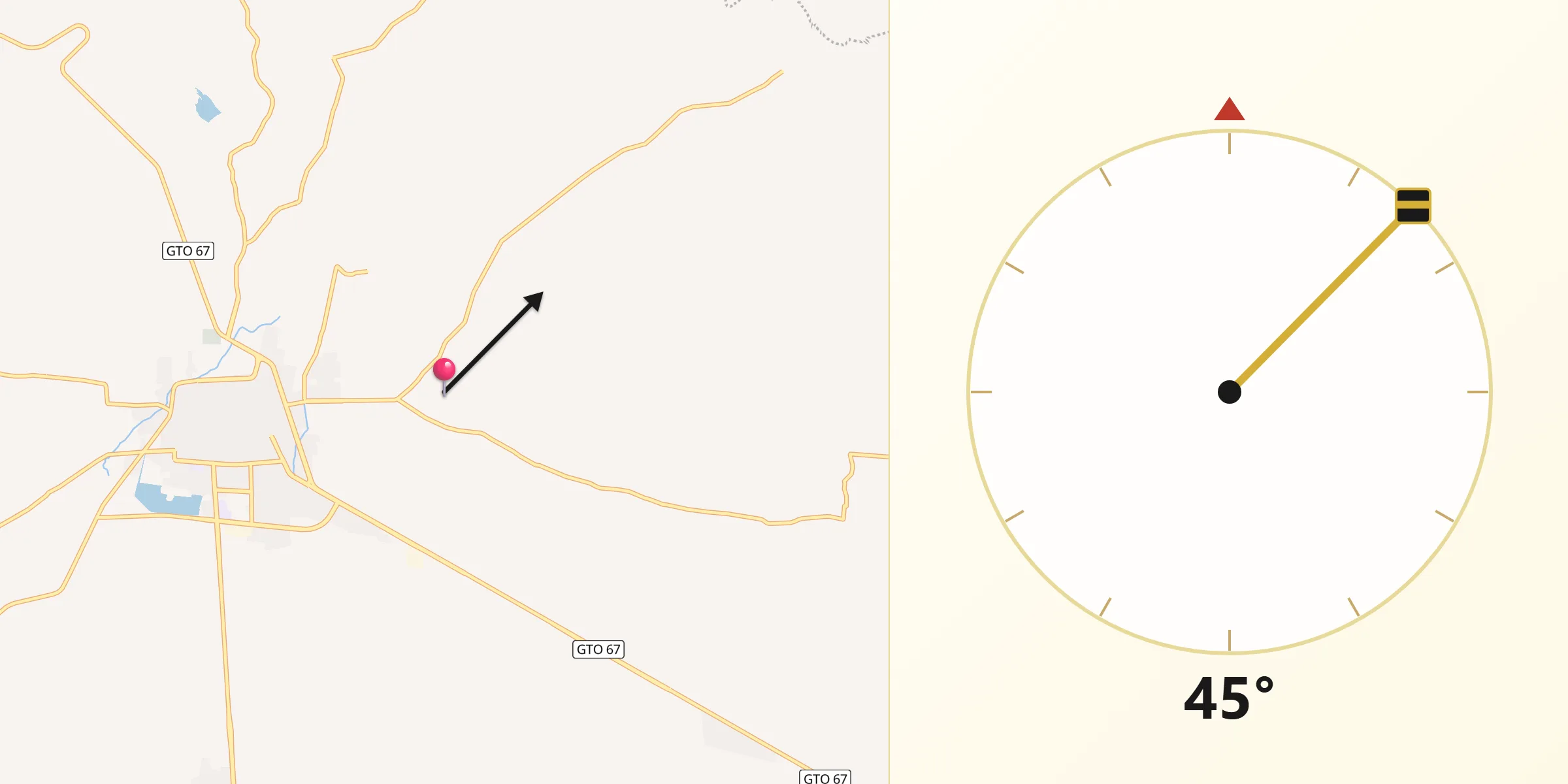 Dirección de la Qibla desde Los Dulces Nombres