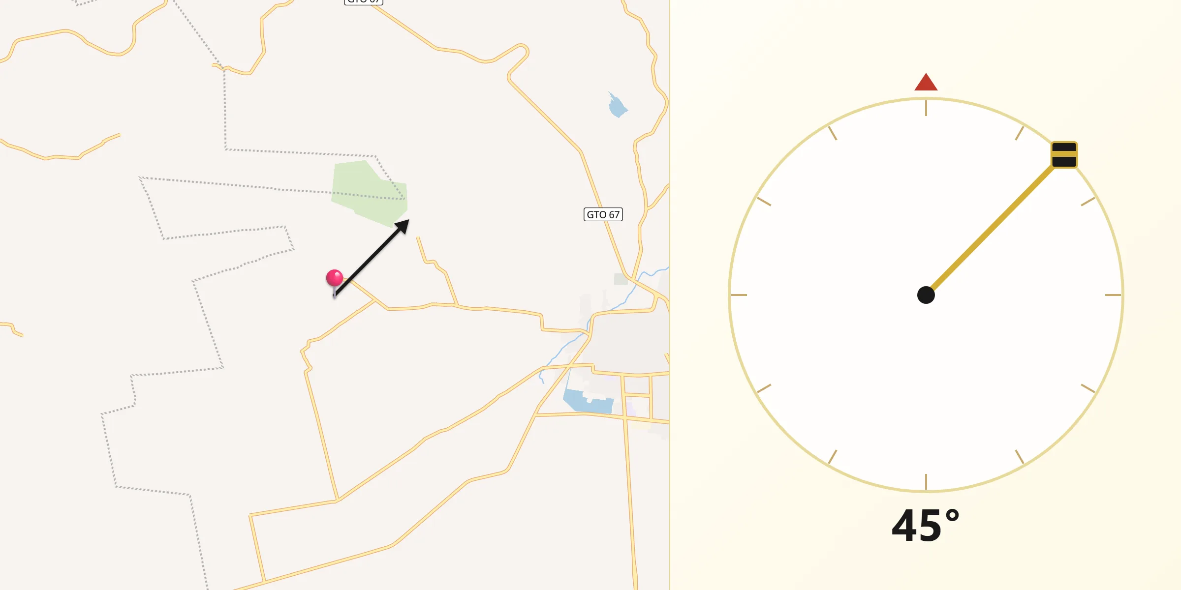 Dirección de la Qibla desde San José de las Pilas