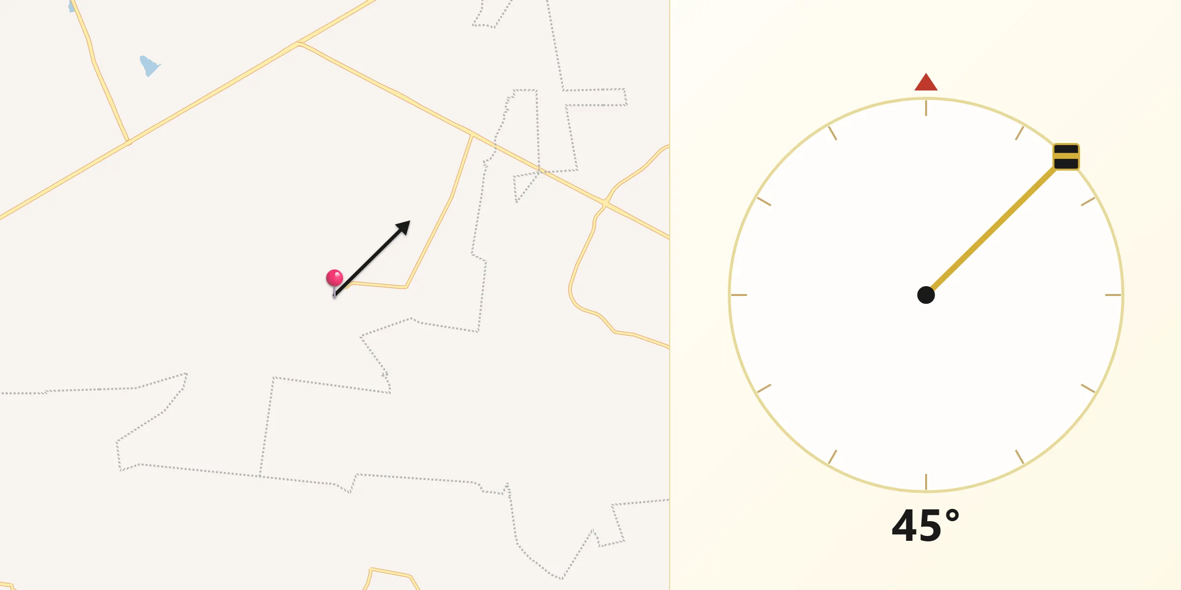 Dirección de la Qibla desde Santa Rosa de Lima