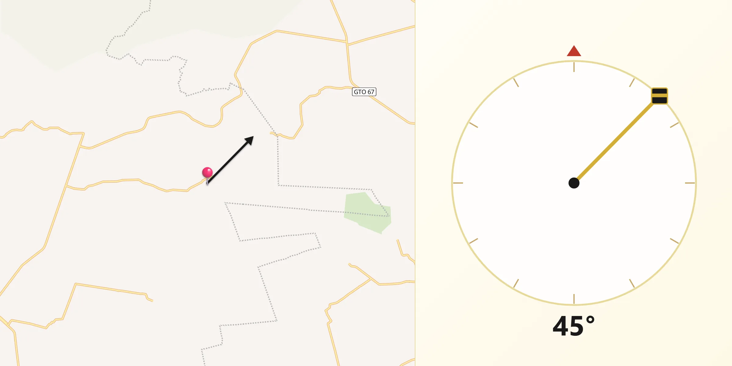 Dirección de la Qibla desde Barrón