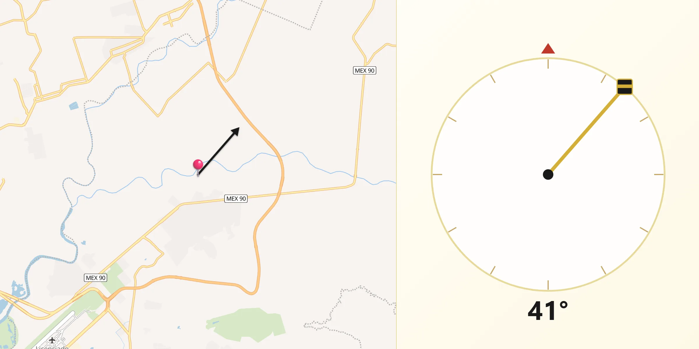 Dirección de la Qibla desde Getsemaní