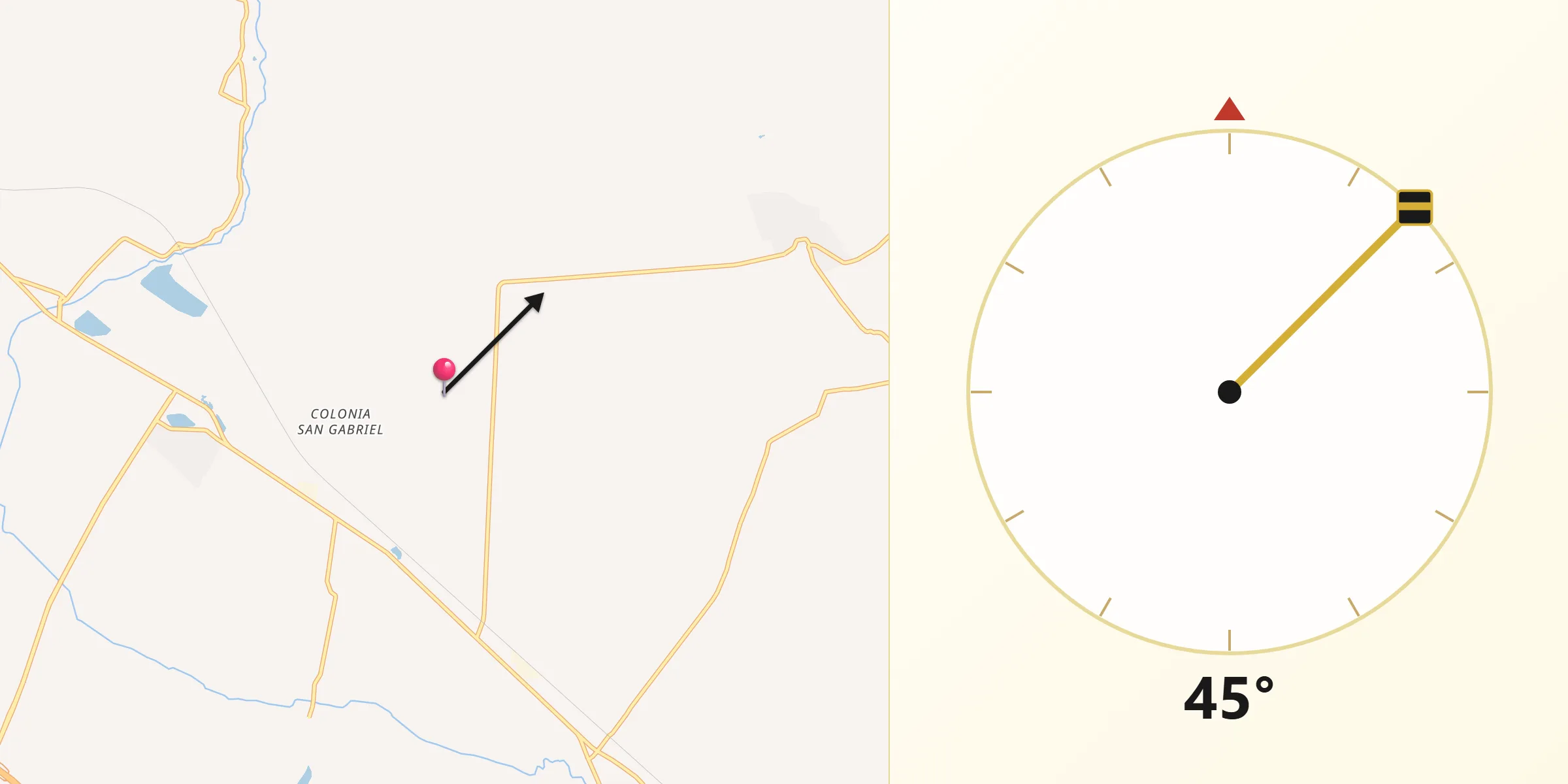 Dirección de la Qibla desde San Rafael