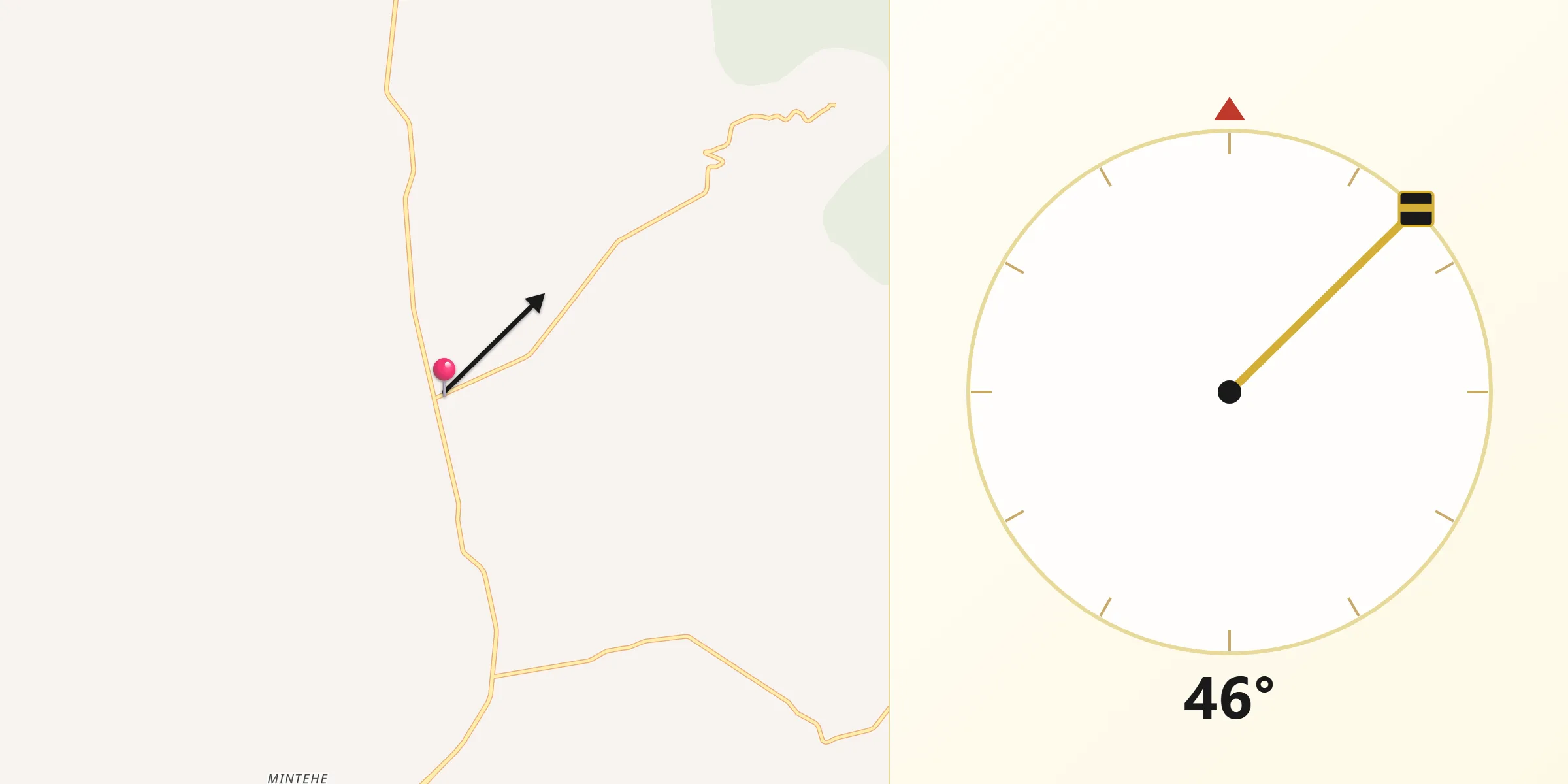 Dirección de la Qibla desde San Javier