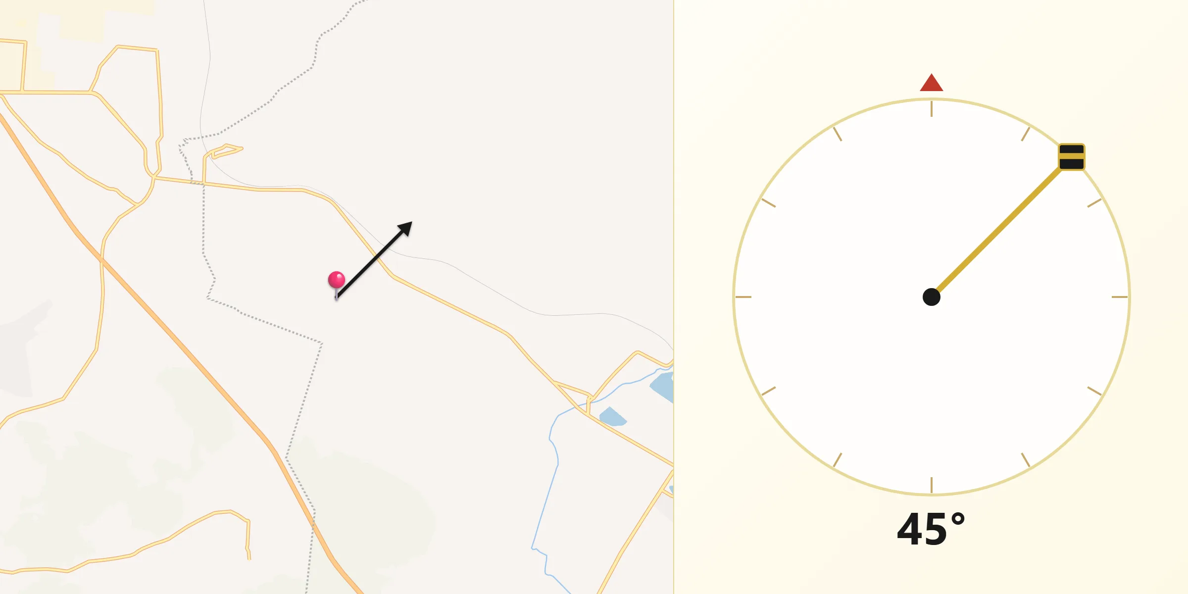 Dirección de la Qibla desde Tierra Blanca